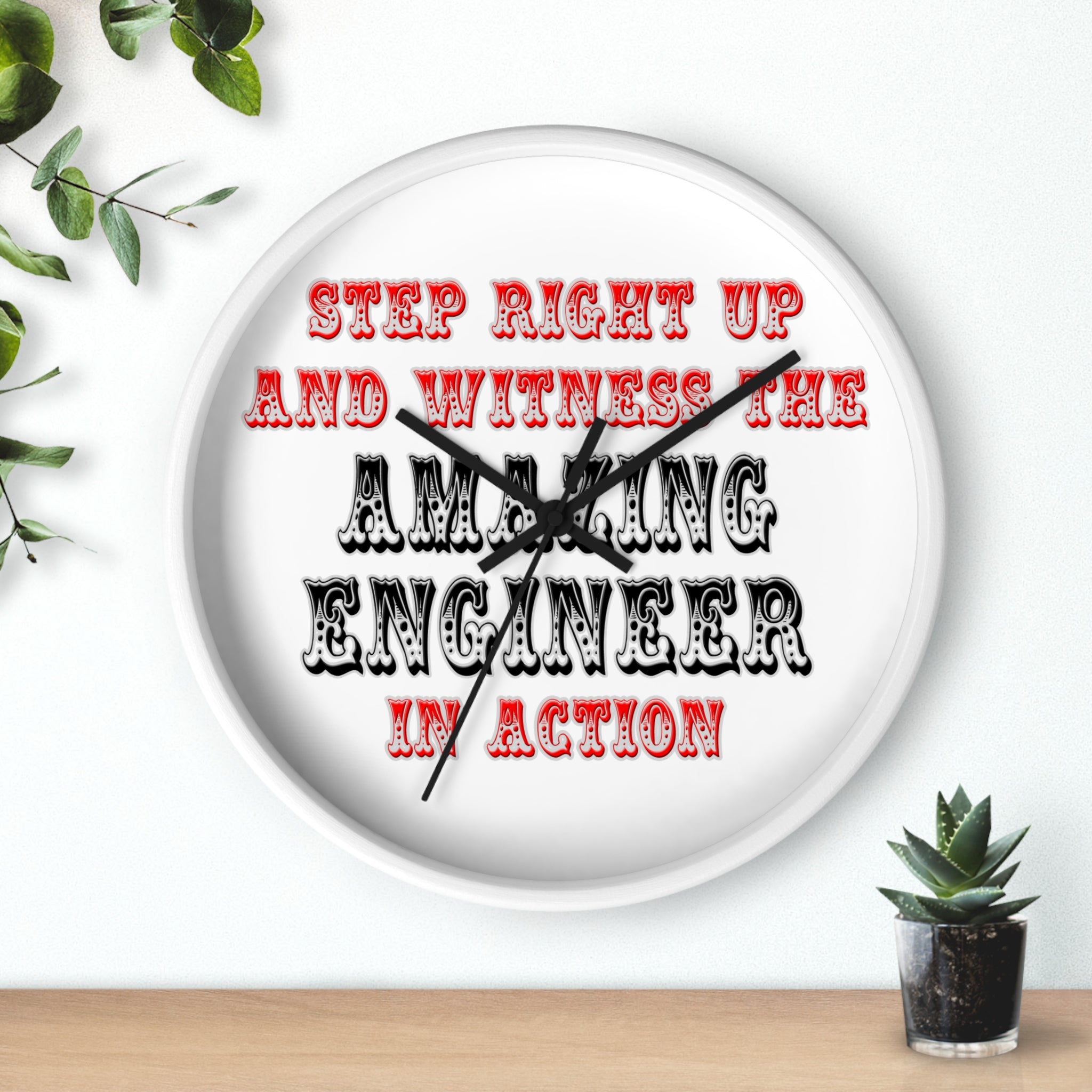 Amazing Engineer In Action - Wall Clock