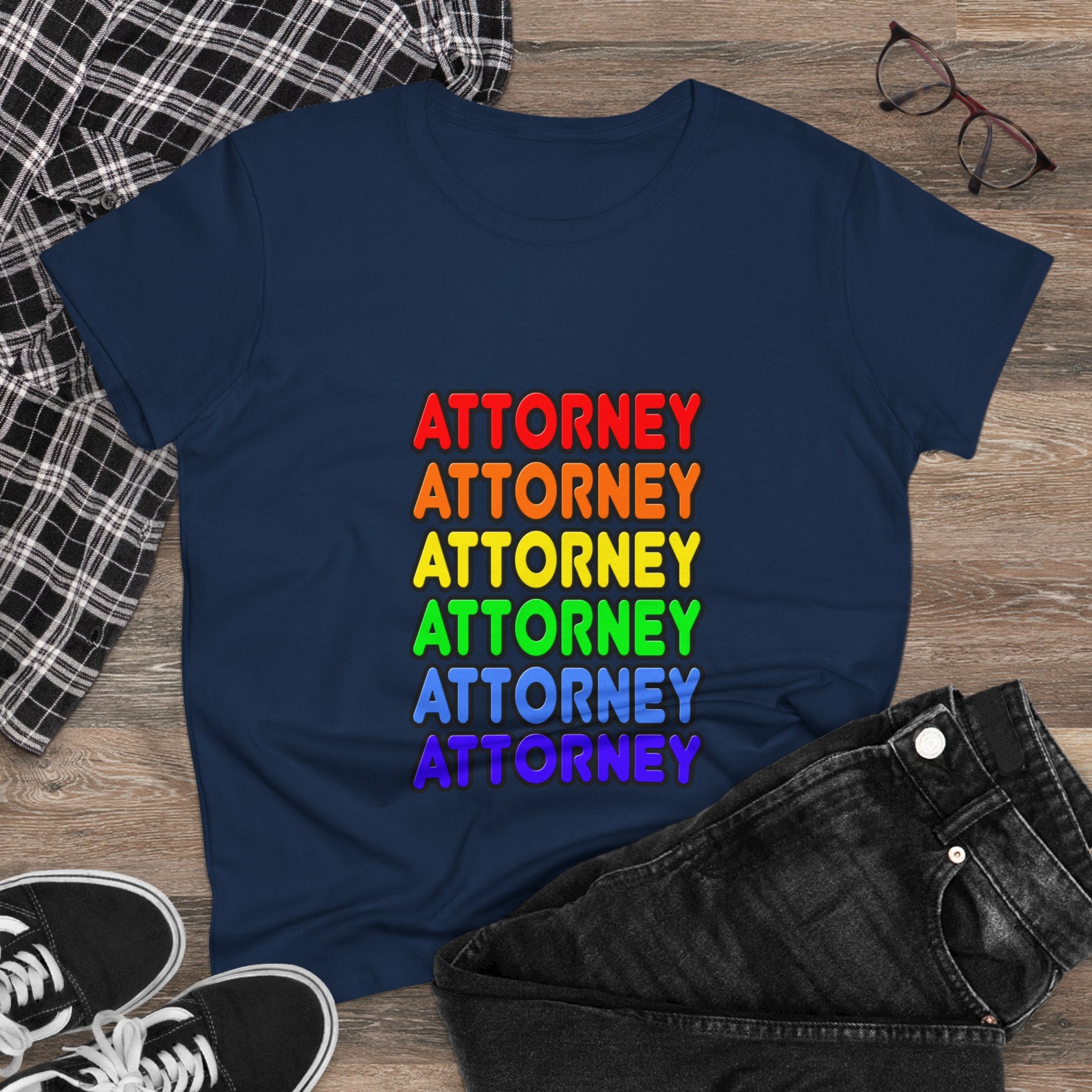 Rainbow Attorney - Women's Midweight Cotton Tee