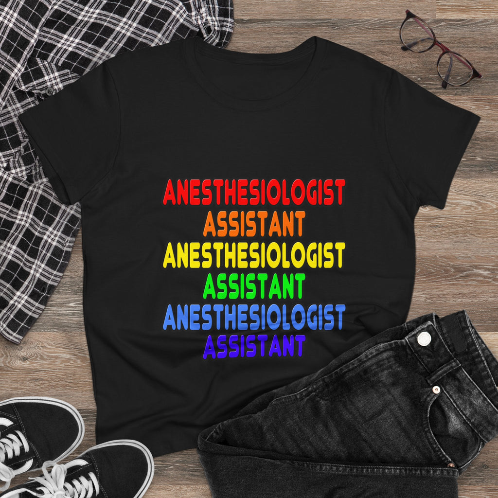 Rainbow Anesthesiologist Assistant - Women's Midweight Cotton Tee