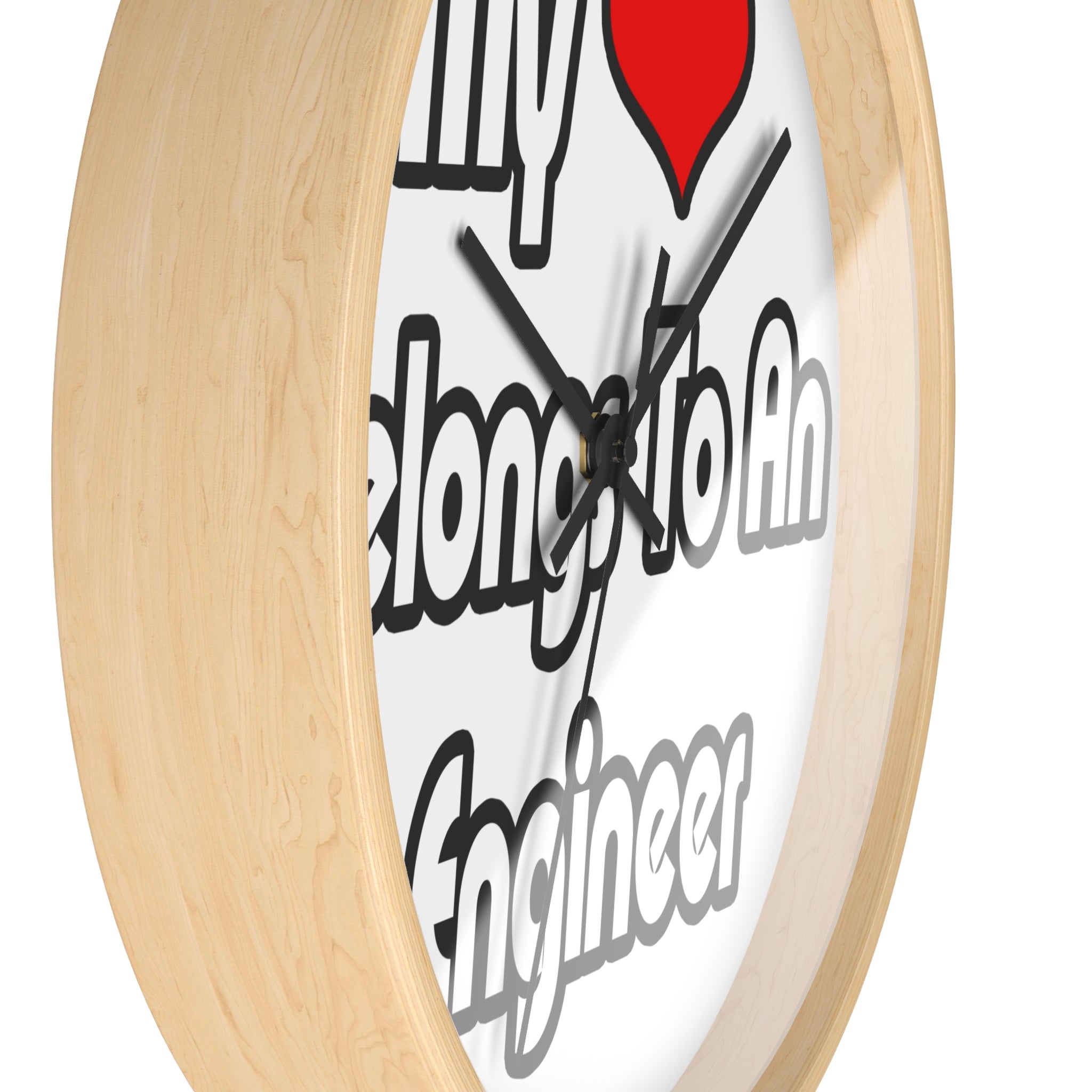 My Heart Belongs To An Engineer - Wall Clock