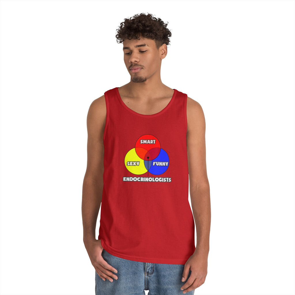 Venn Diagram .. Endocrinologists - Unisex Heavy Cotton Tank Top
