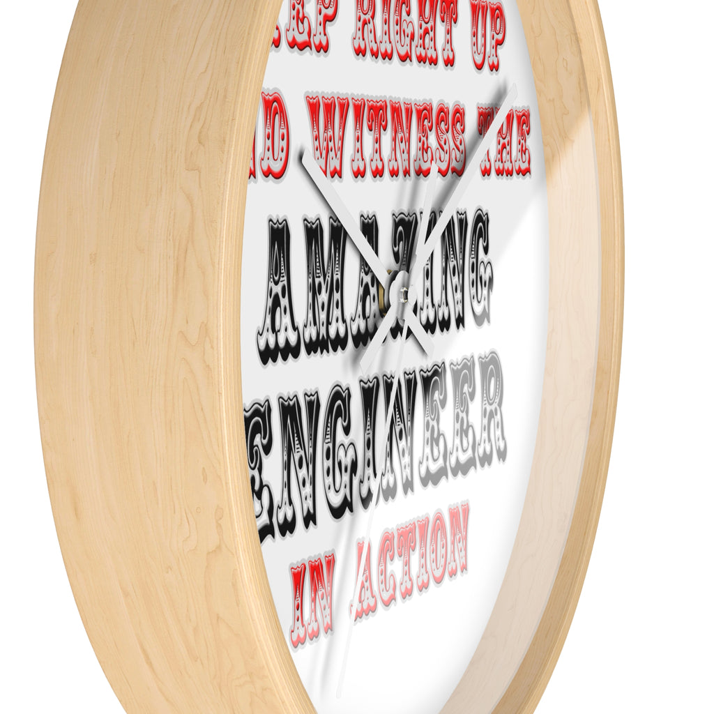 Amazing Engineer In Action - Wall Clock