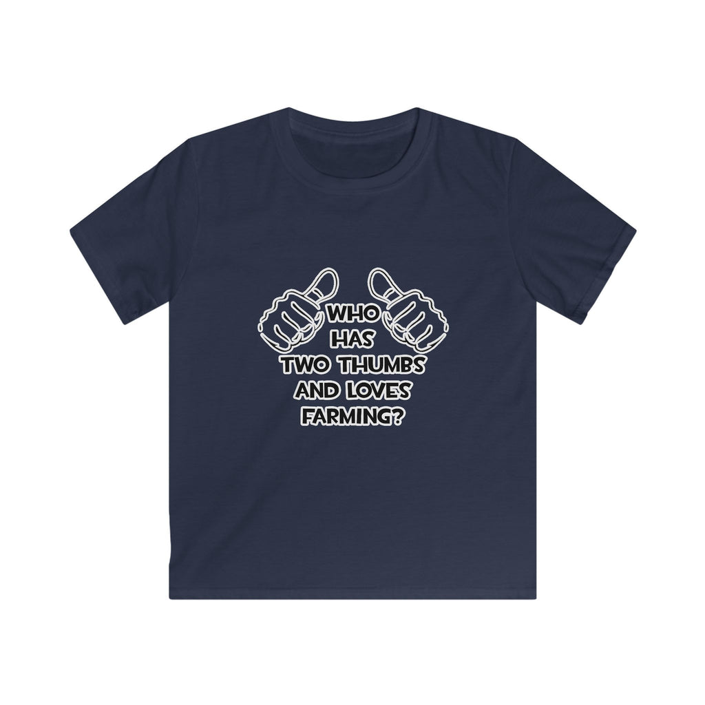 Two Thumbs and Loves Farming - Kids Softstyle Tee