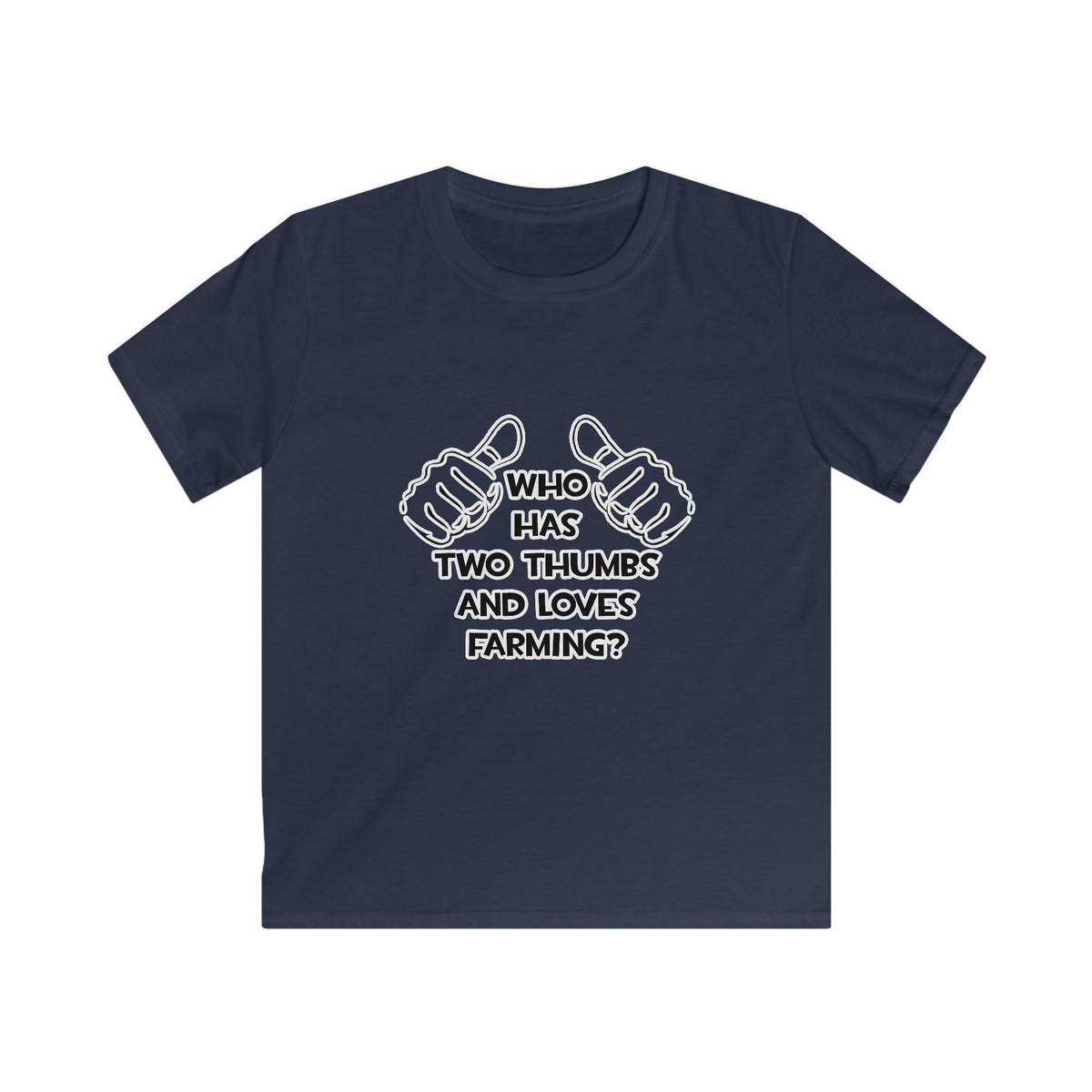 Two Thumbs and Loves Farming - Kids Softstyle Tee