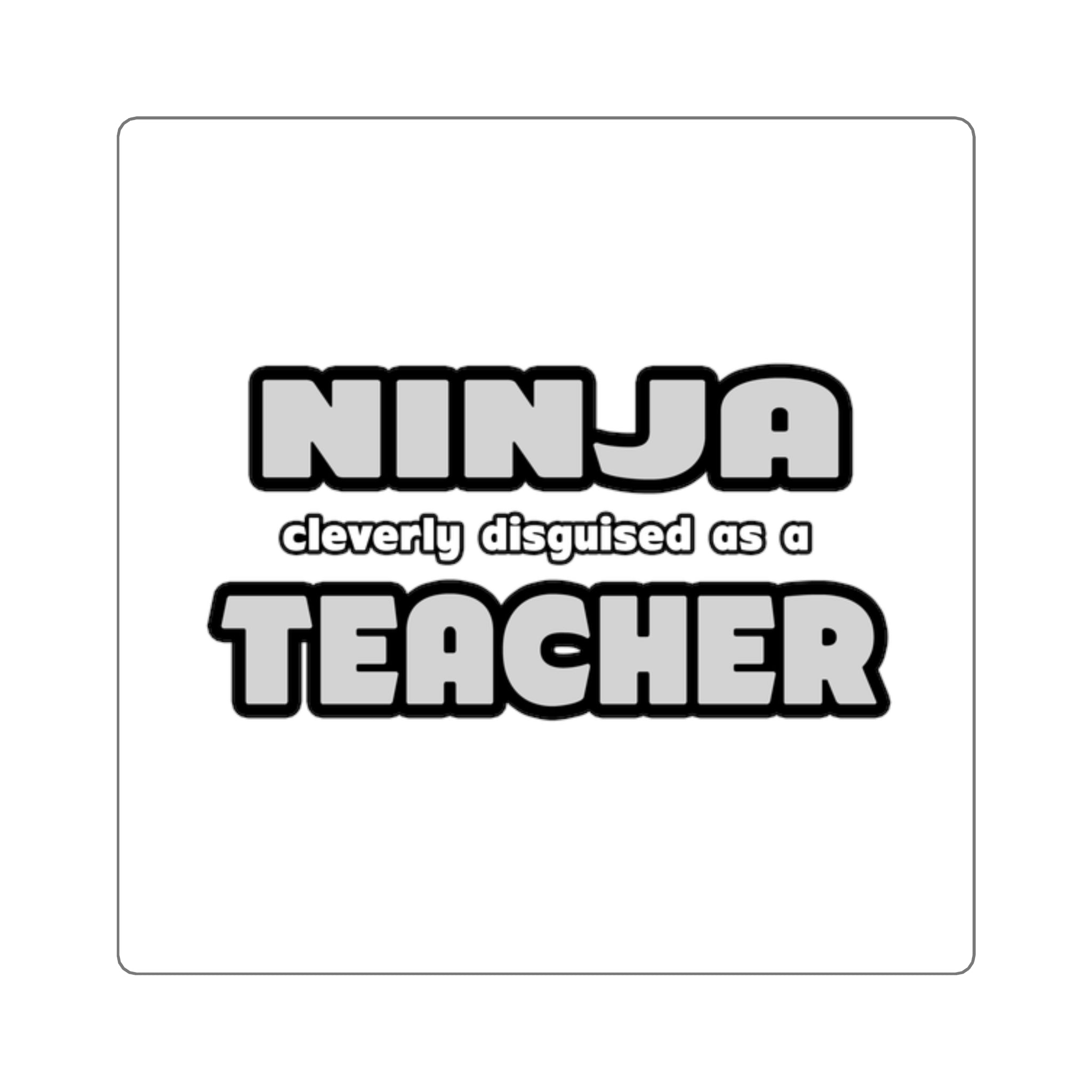 Ninja Cleverly Disguised As A Teacher - Square Stickers