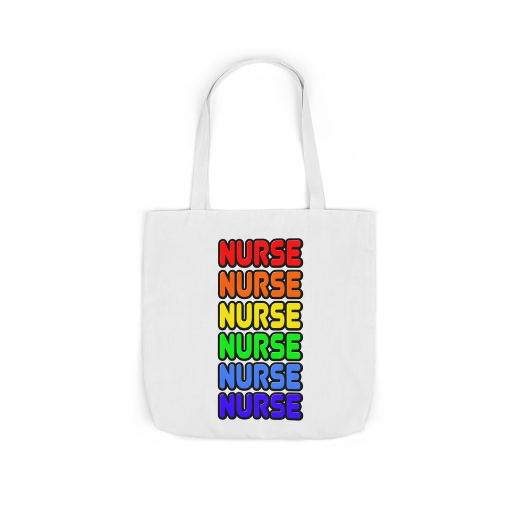 Rainbow Nurse - Canvas Tote Bag, 5-Color Straps