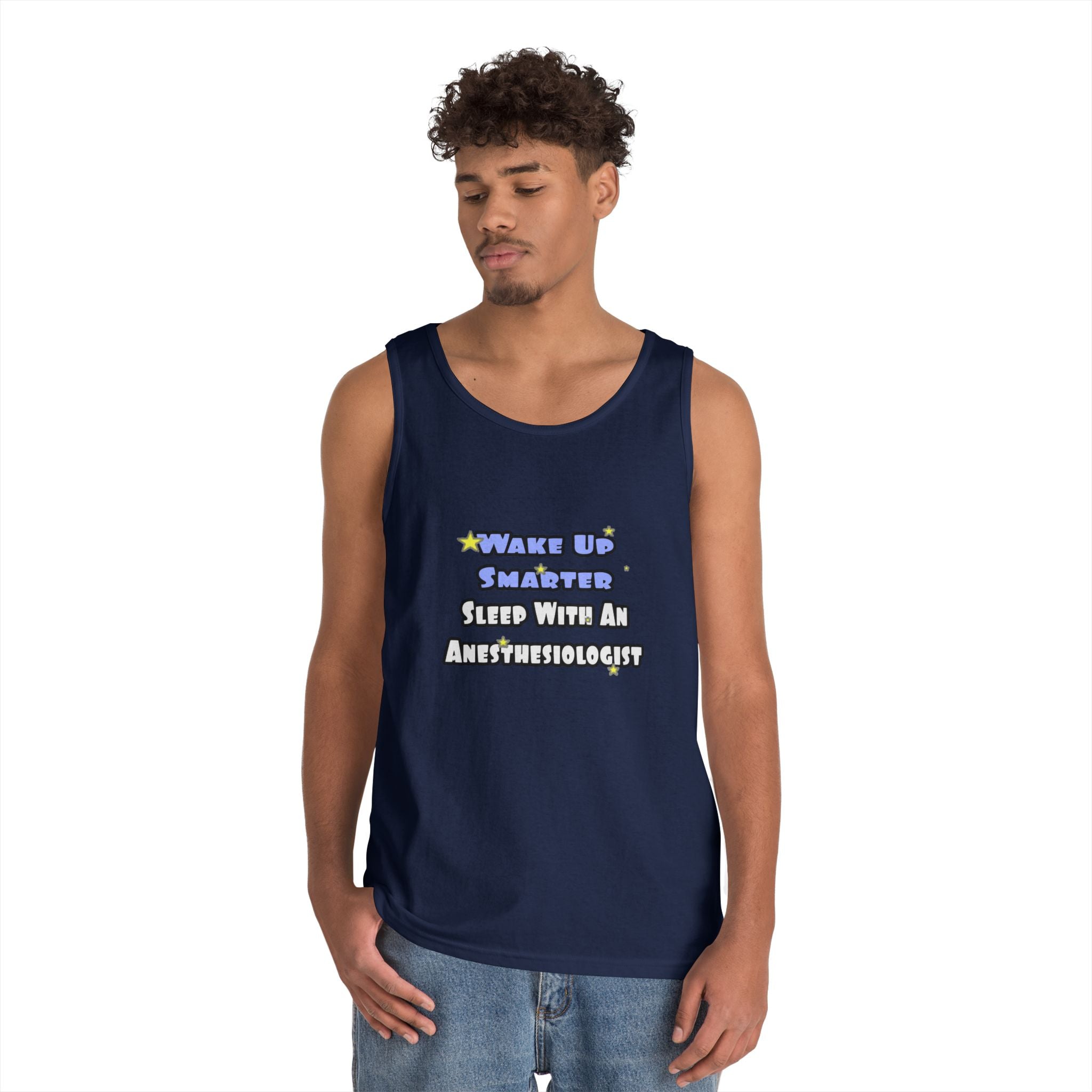 Wake Up Smarter...Sleep With Anesthesiologist - Unisex Heavy Cotton Tank Top