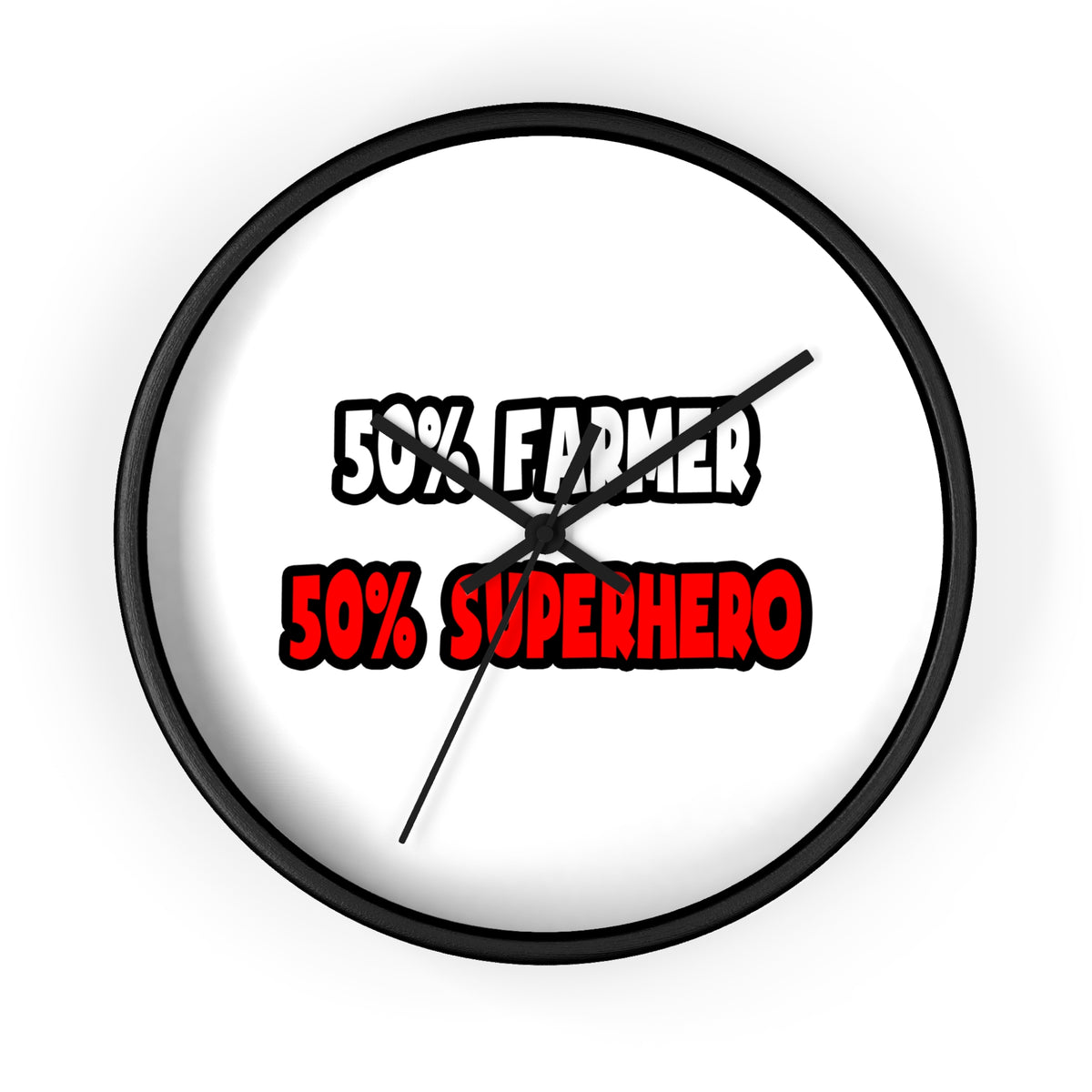 Half Farmer ... Half Superhero - Wall Clock