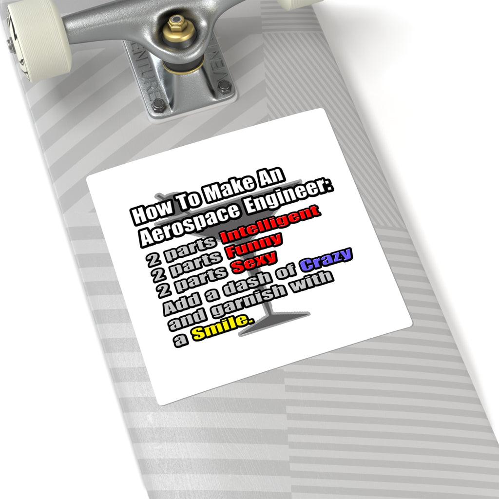 How To Make an Aerospace Engineer - Square Stickers