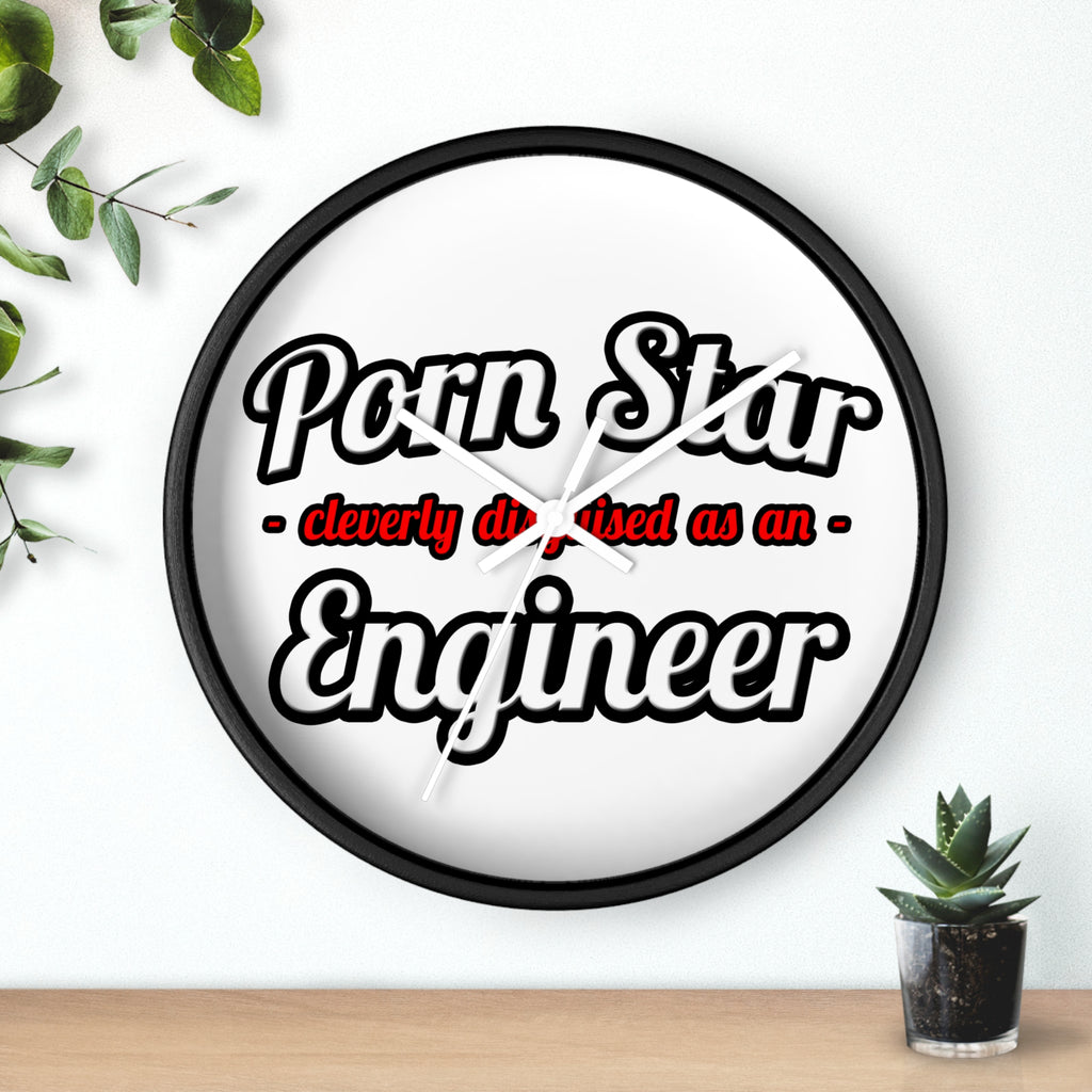 Porn Star...Engineer - Wall Clock