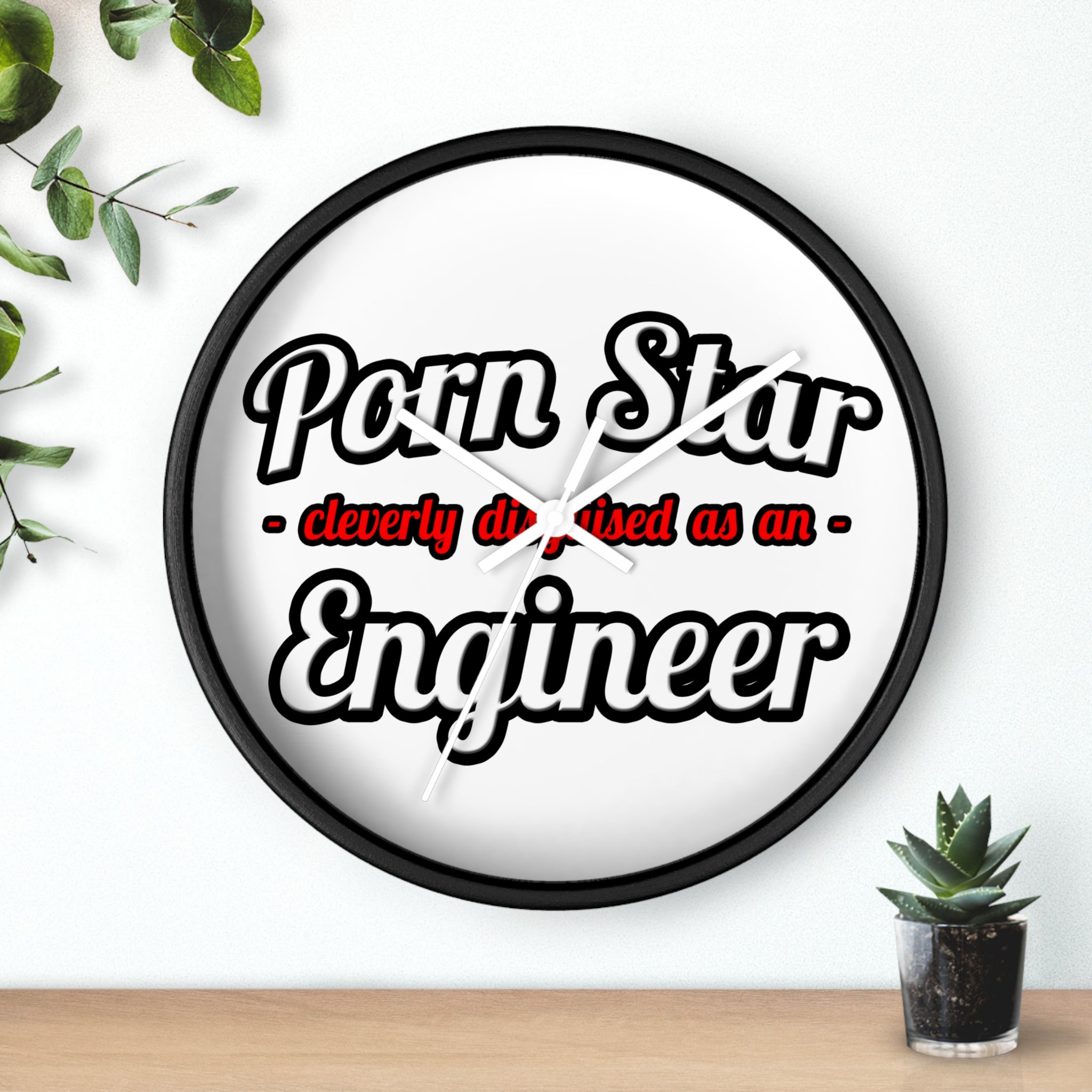 Porn Star...Engineer - Wall Clock