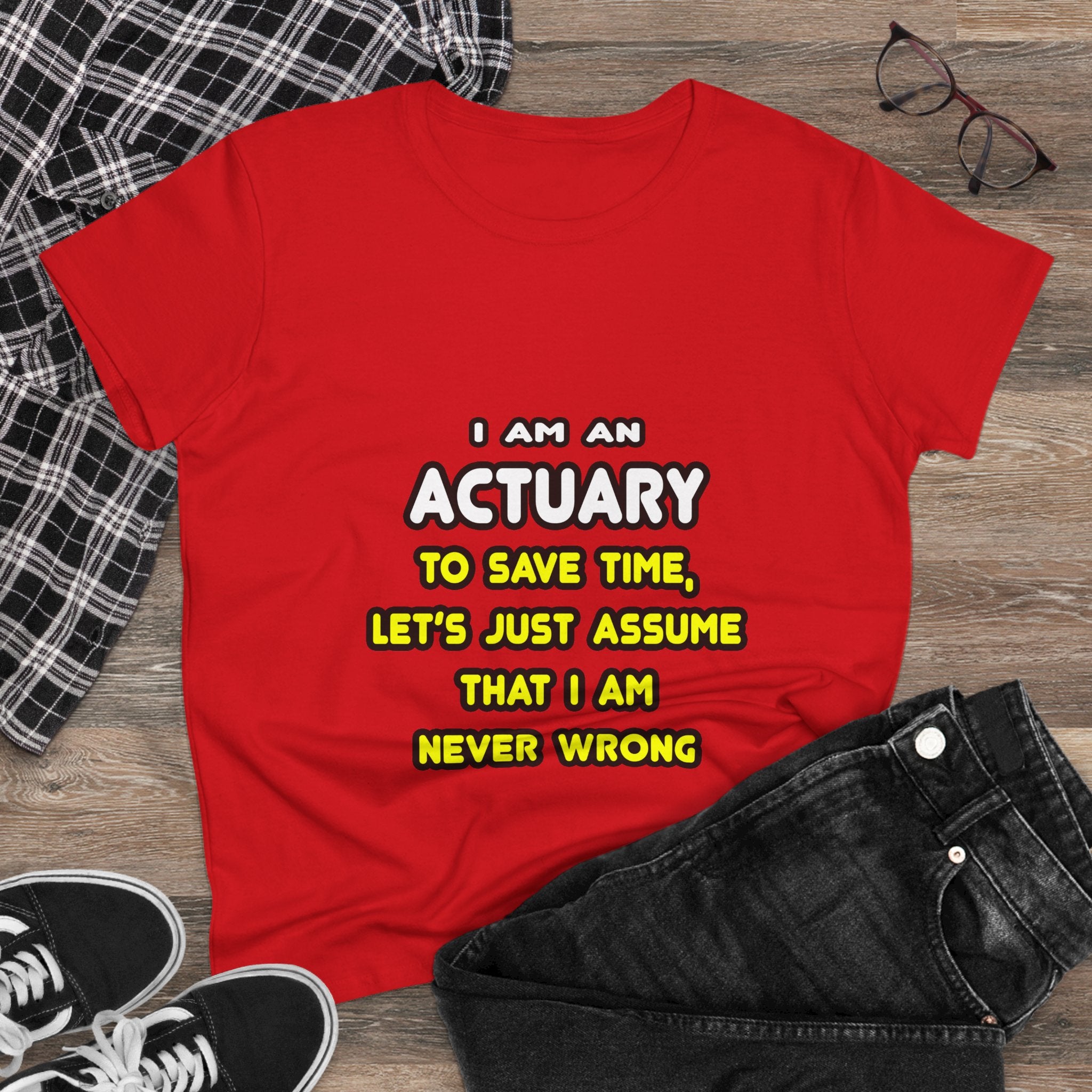 Funny Actuary T Shirts and Gifts - Women's Midweight Cotton Tee
