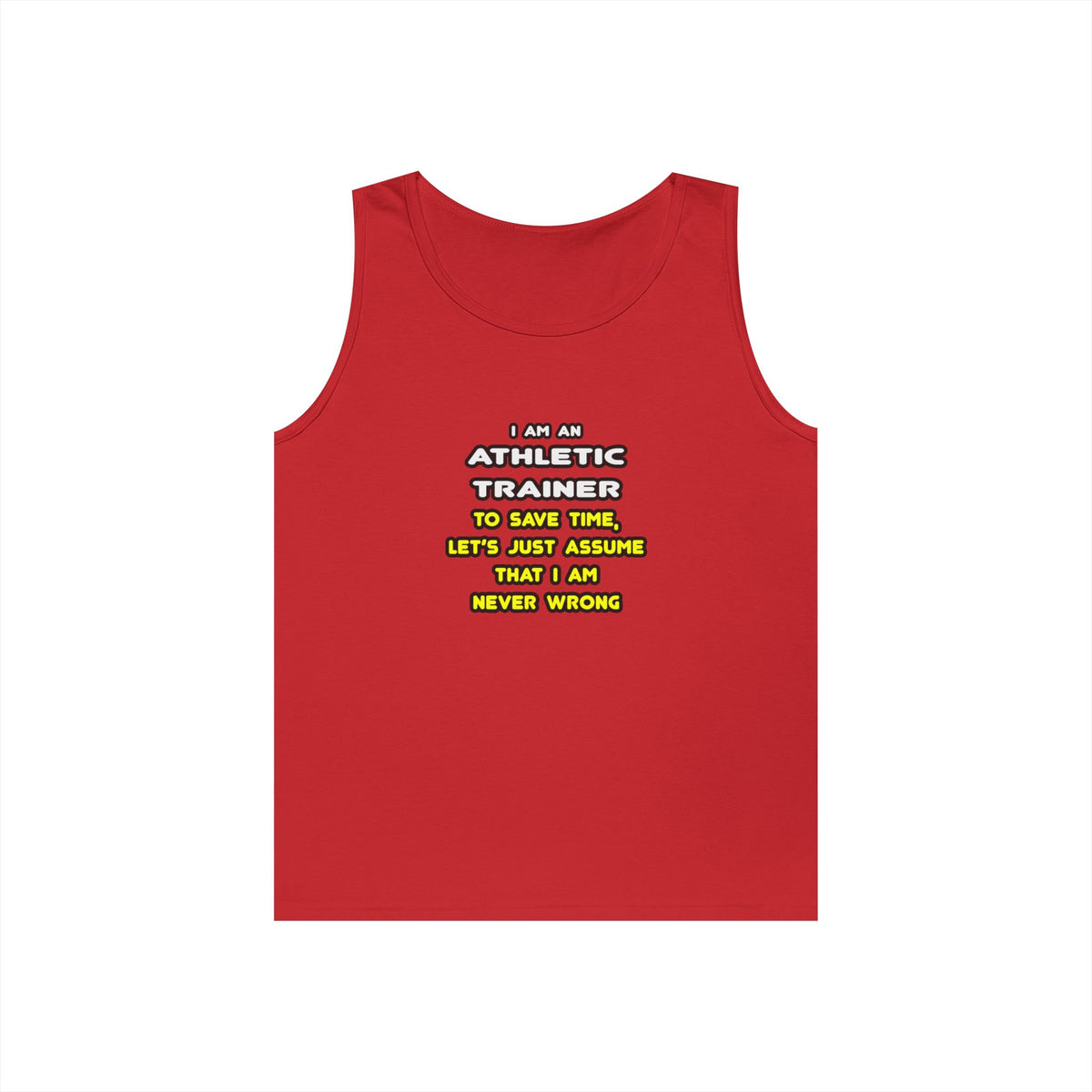 Funny Athletic Trainer T Shirts - Unisex Heavy Cotton Tank Top