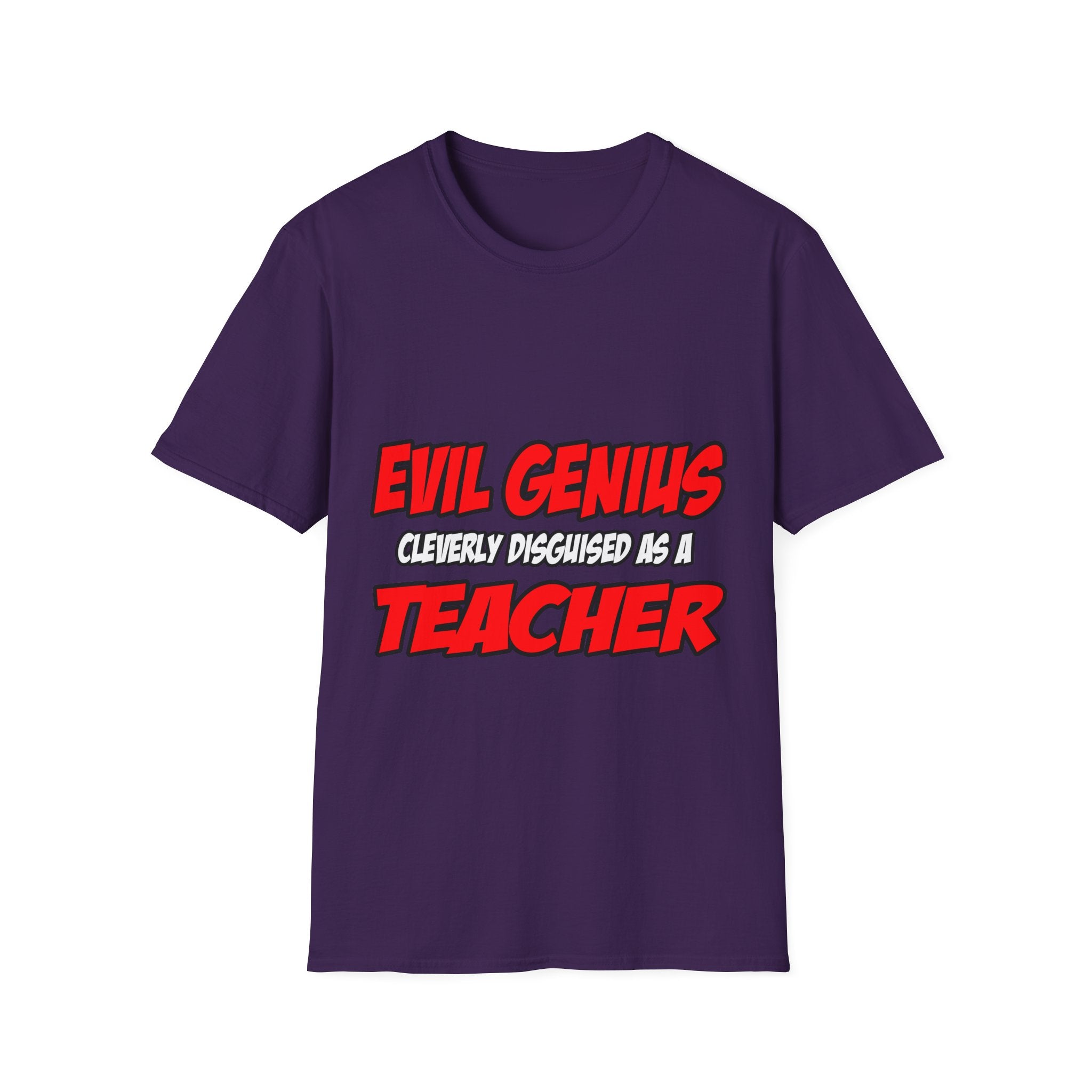 Evil Genius...Teacher - Unisex Softstyle T-Shirt
