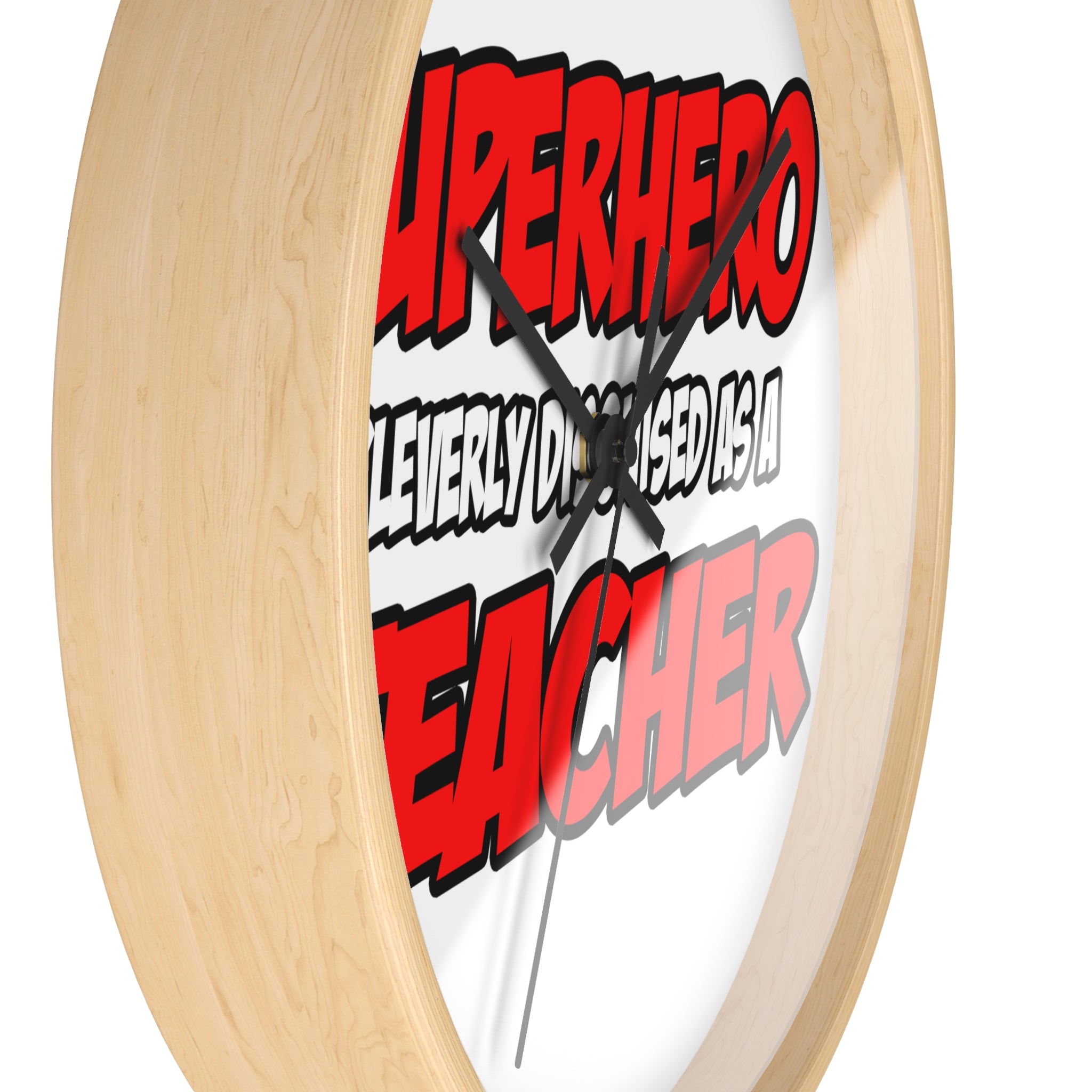 Superhero...Teacher - Wall Clock