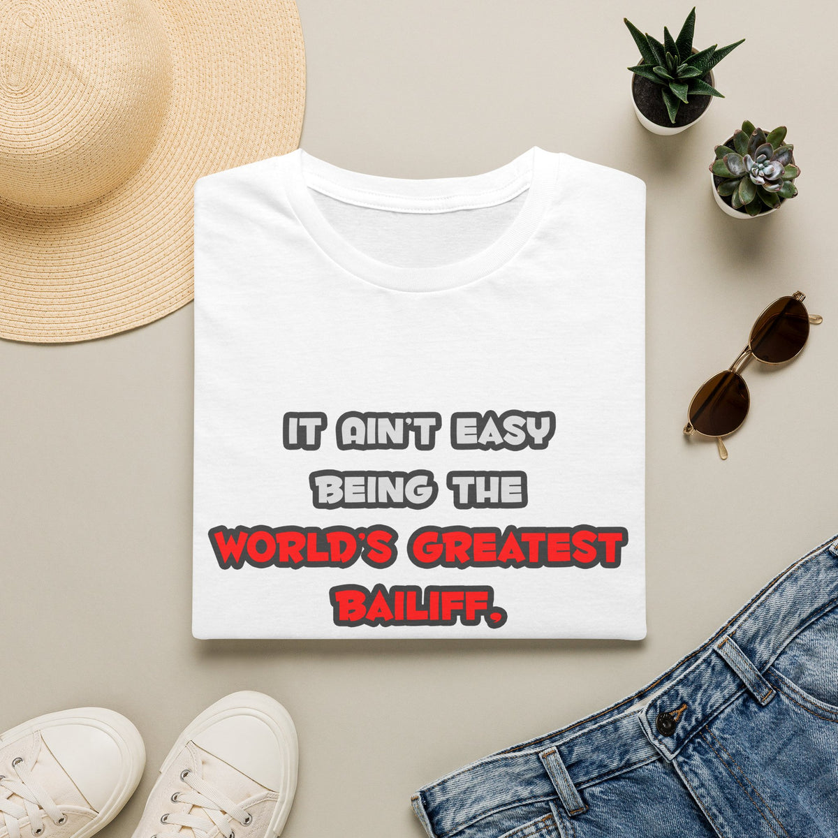 World's Greatest Bailiff Joke - Unisex Softstyle T-Shirt