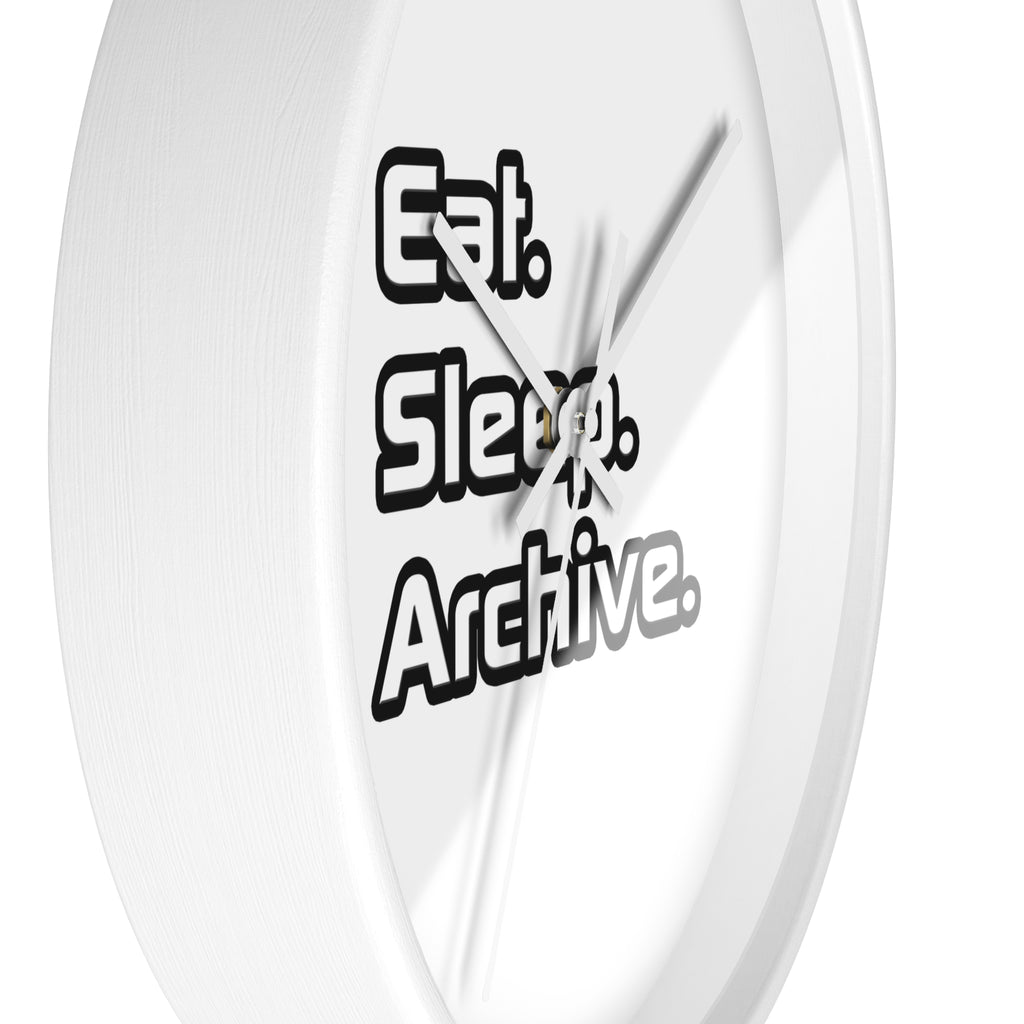 Eat. Sleep. Archive - Wall Clock