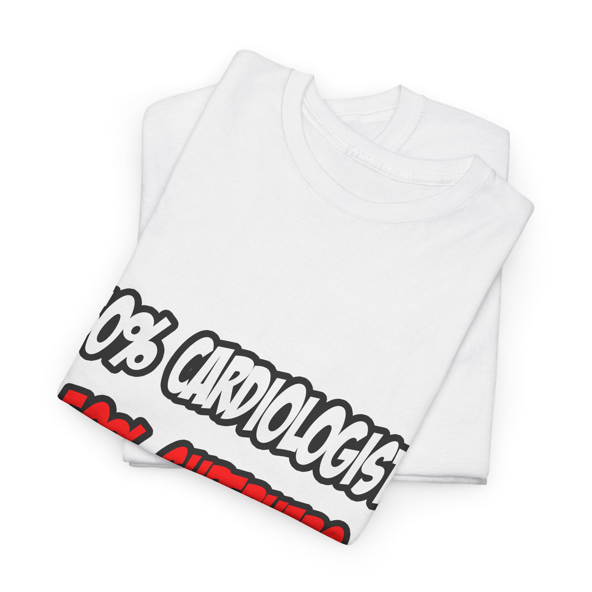 Half Cardiologist...Half Superhero - Unisex Heavy Cotton Tee