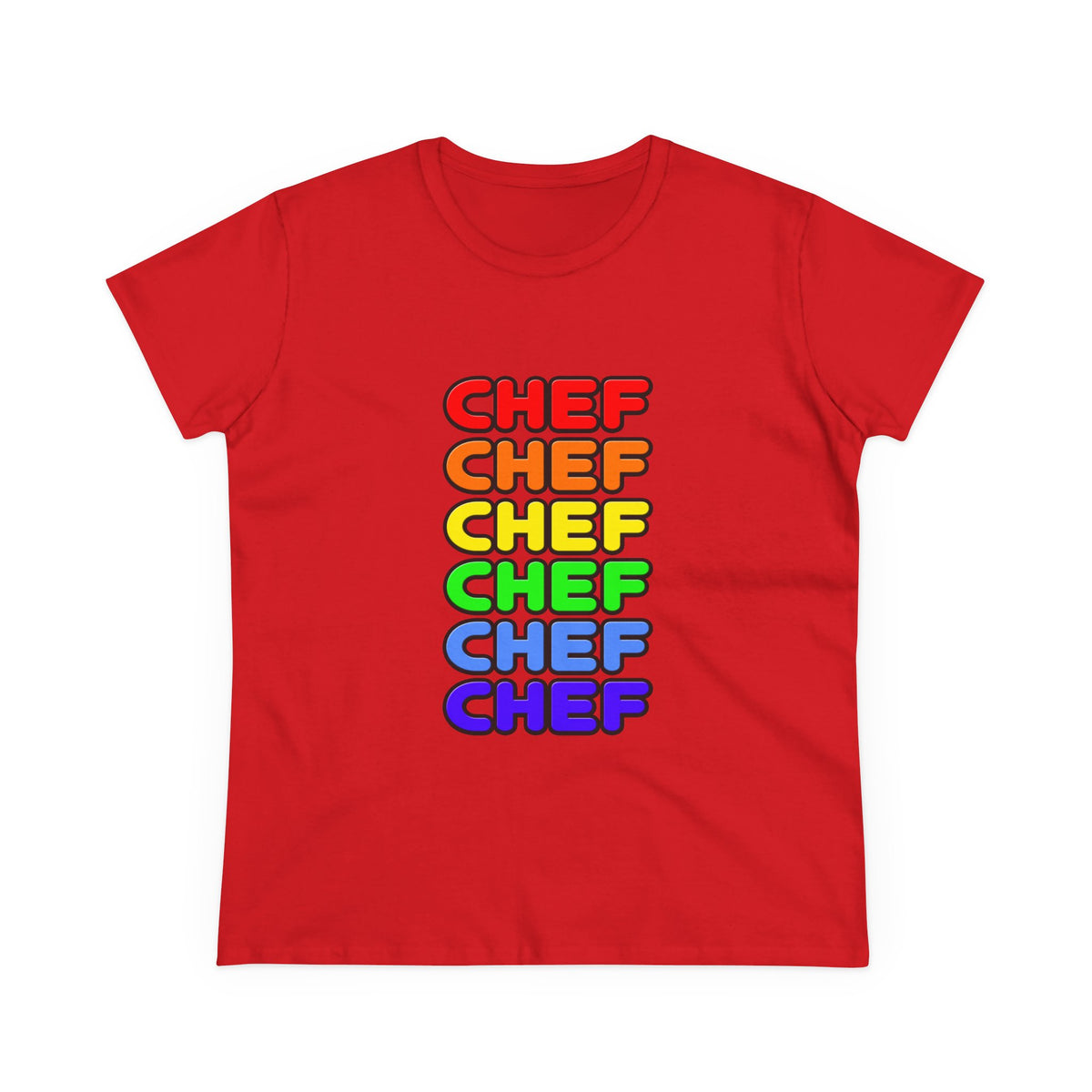 Rainbow Chef - Women's Midweight Cotton Tee