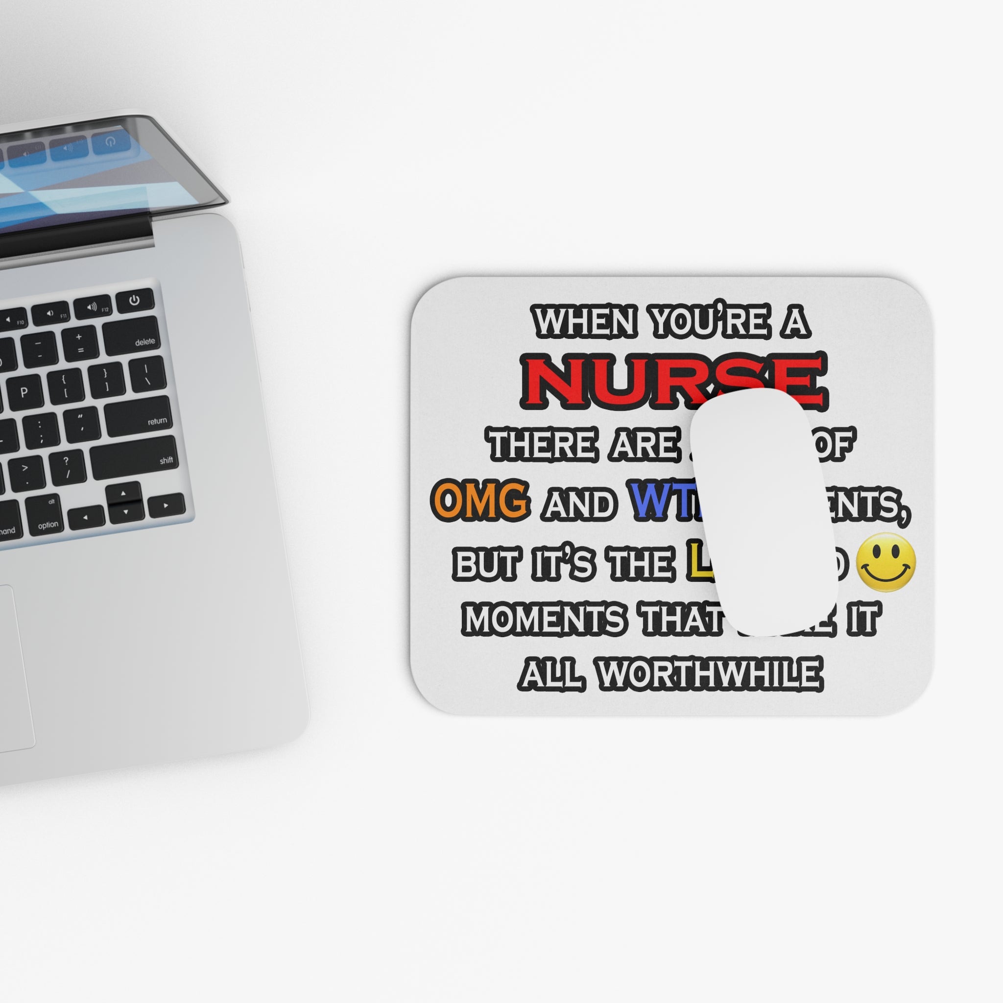 Nurse ... OMG WTF LOL - Mouse Pad (Rectangle)