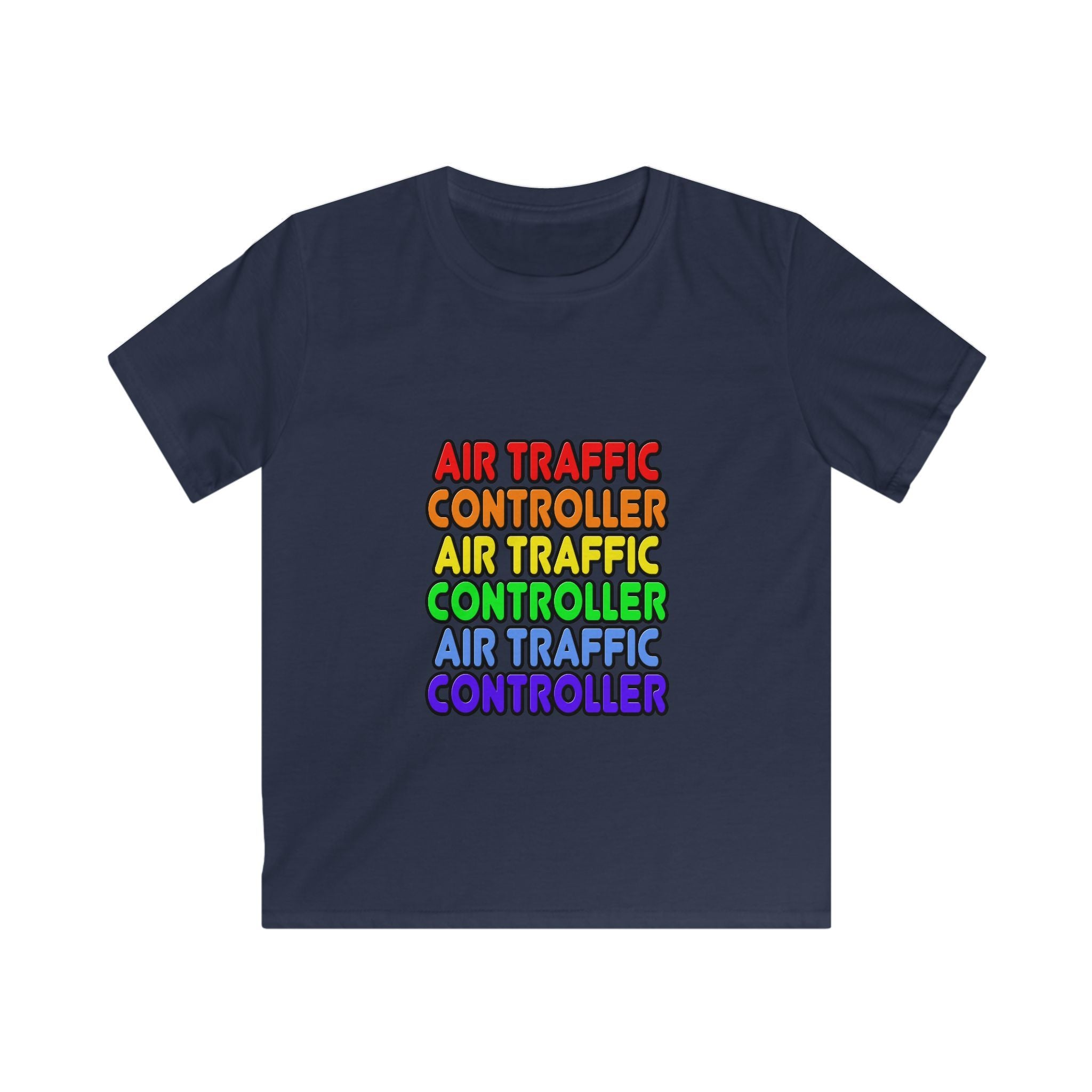Rainbow Air Traffic Controller - Kids Softstyle Tee