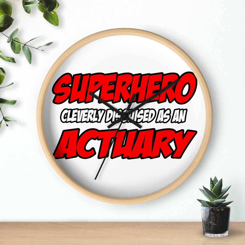 Superhero...Actuary - Wall Clock