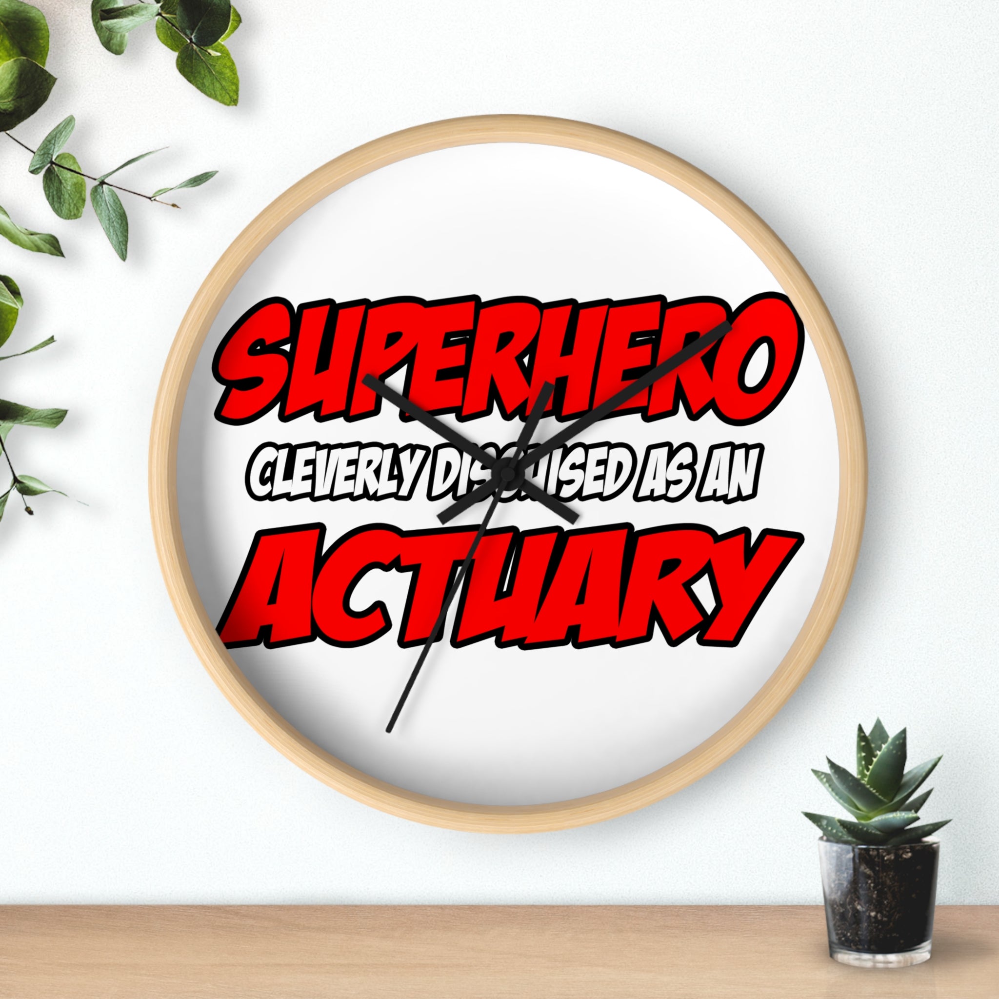 Superhero...Actuary - Wall Clock