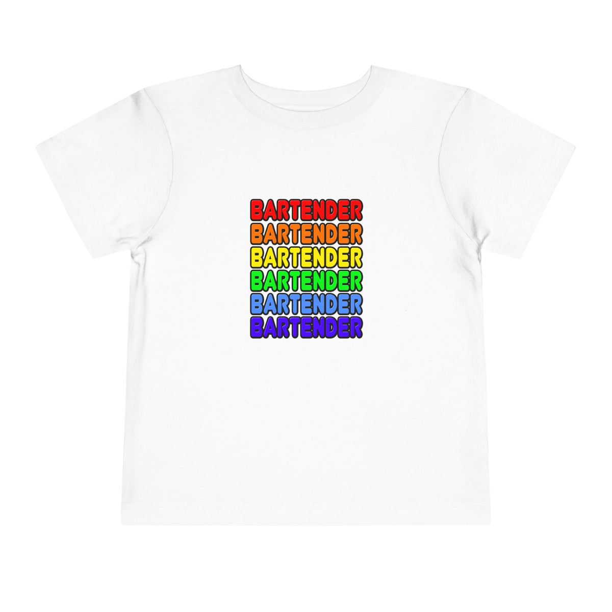 Rainbow Bartender - Toddler Short Sleeve Tee