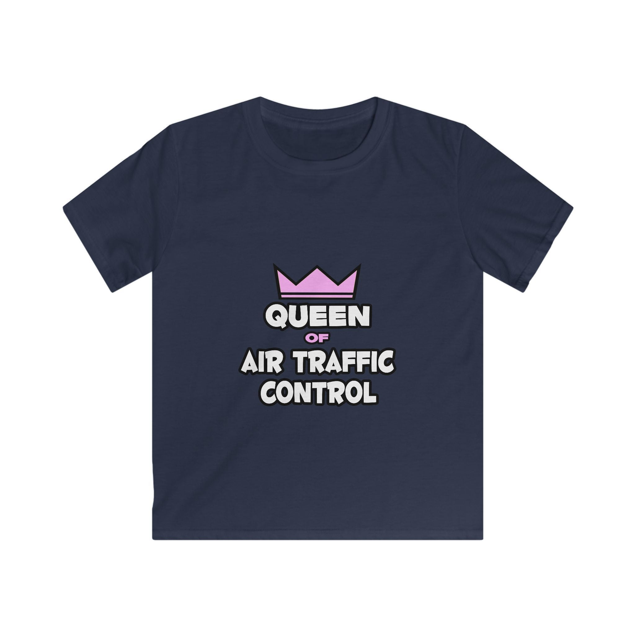 Queen of Air Traffic Control - Kids Softstyle Tee