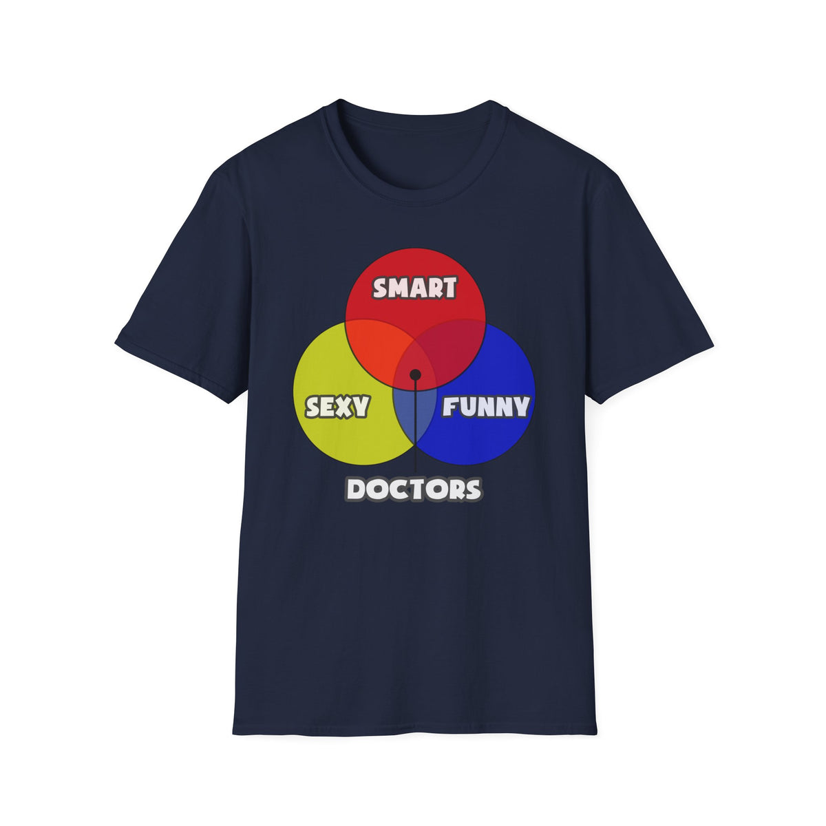 Venn Diagram .. Doctors - Unisex Softstyle T-Shirt