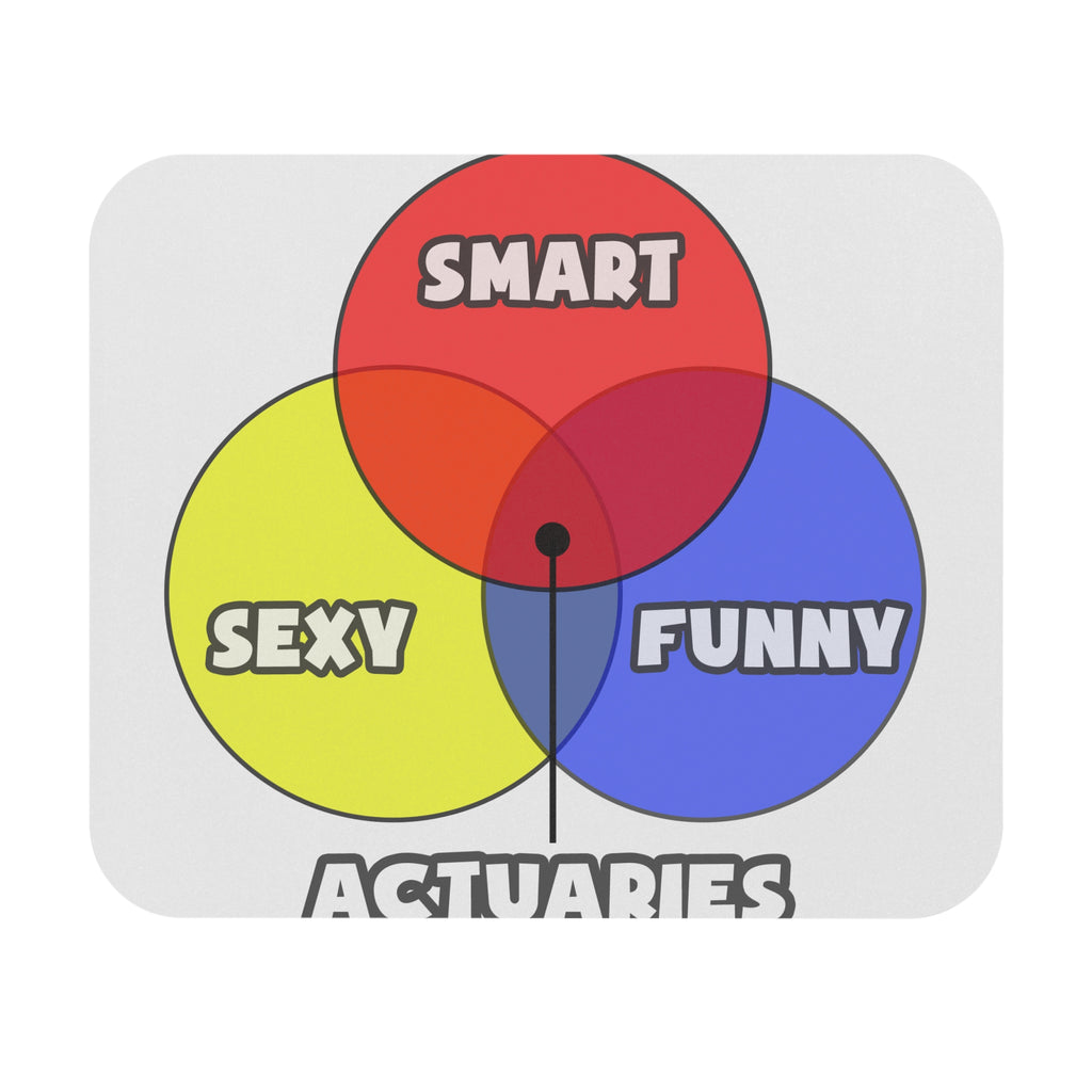 Venn Diagram .. Actuaries - Mouse Pad (Rectangle)