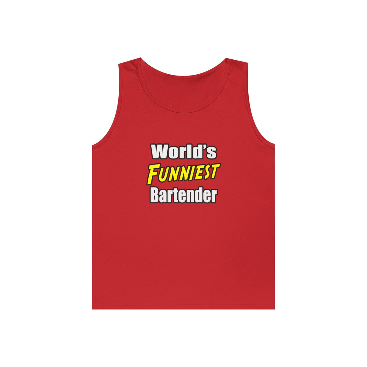 World's Funniest Bartender - Unisex Heavy Cotton Tank Top