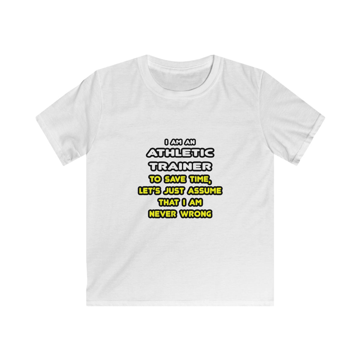 Funny Athletic Trainer T Shirts - Kids Softstyle Tee