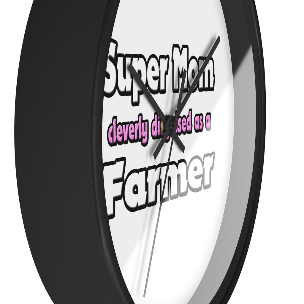 Super Mom ... Farmer - Wall Clock