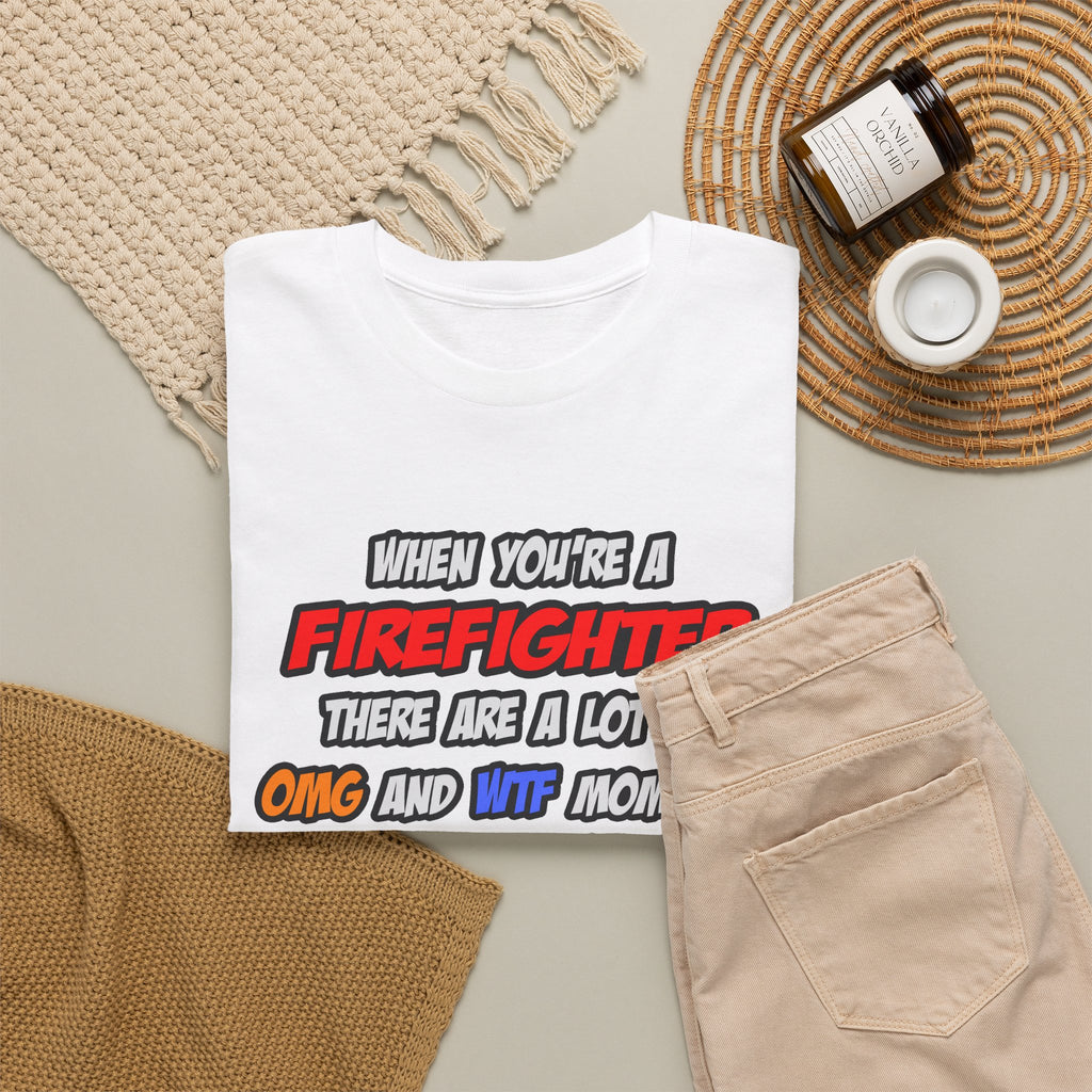 Firefighter .. OMG WTF LOL - Unisex Heavy Cotton Tee