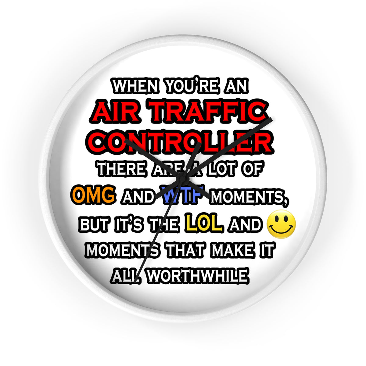 Funny Air Traffic Controller ... OMG WTF LOL - Wall Clock
