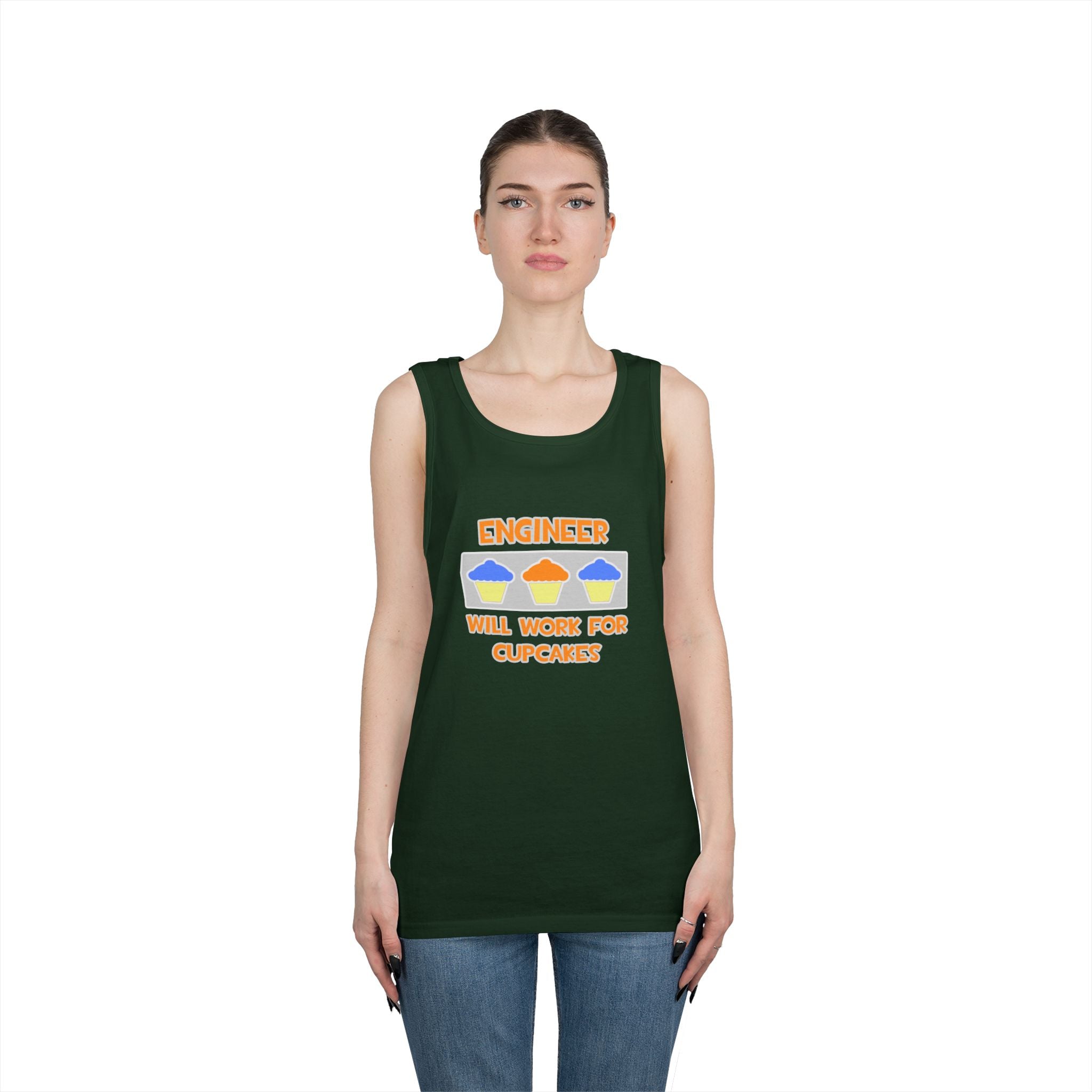 Engineer ... Will Work For Cupcakes - Unisex Heavy Cotton Tank Top