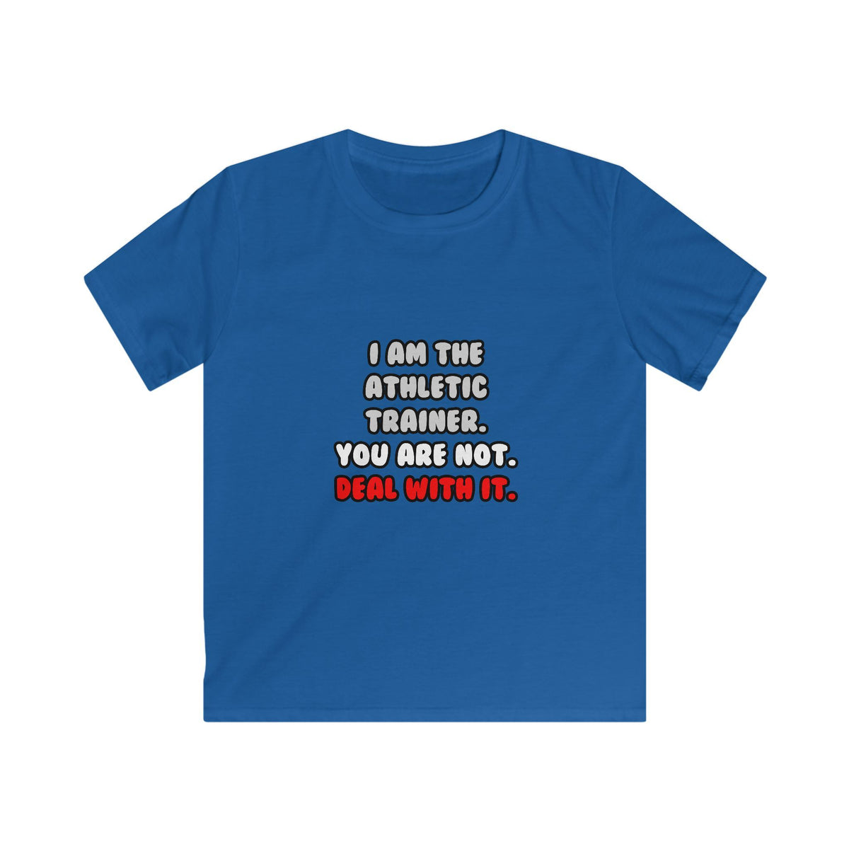 Deal With It ... Funny Athletic Trainer - Kids Softstyle Tee