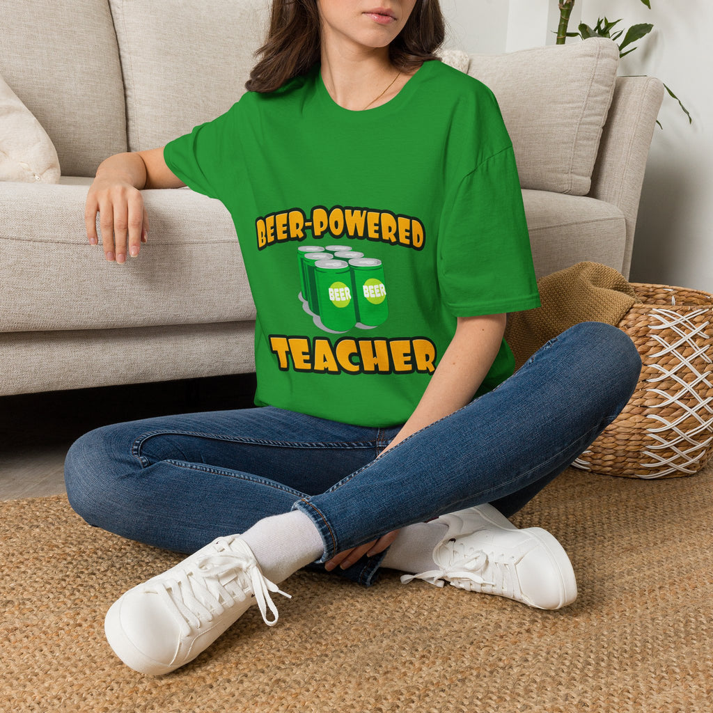 Beer Powered Teacher - Unisex Softstyle T-Shirt