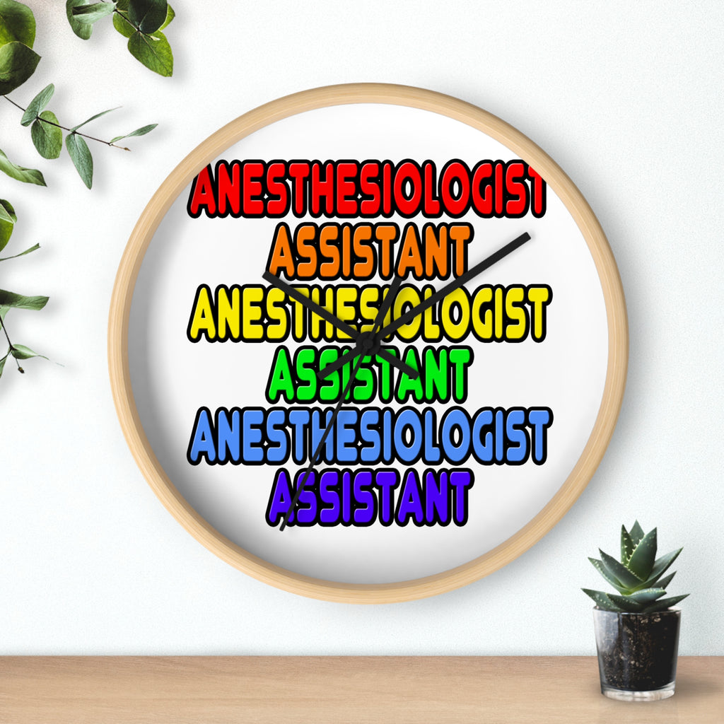 Rainbow Anesthesiologist Assistant - Wall Clock