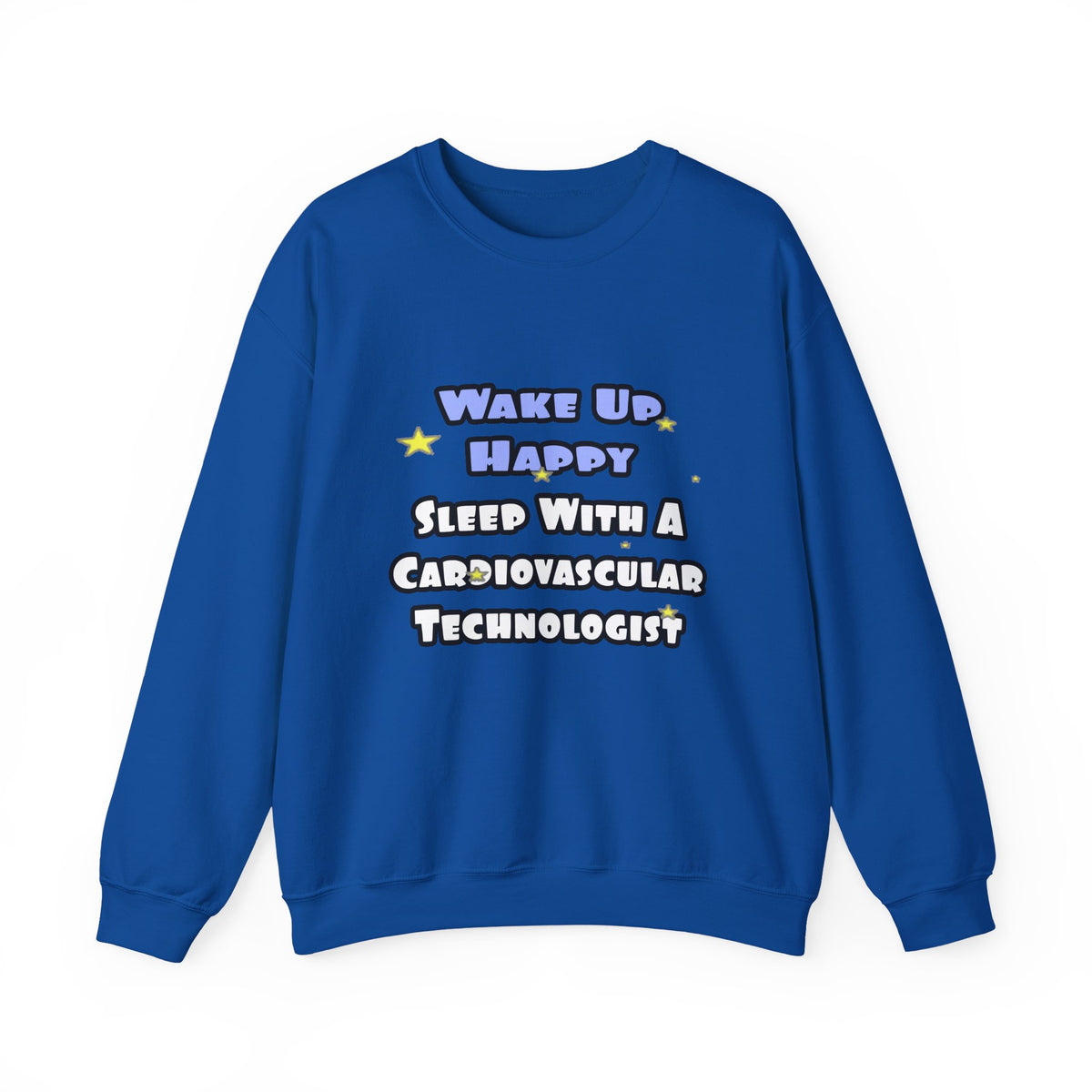 Wake Up Happy .. Sleep With Cardiovascular Tech - Unisex Heavy Blend™ Crewneck Sweatshirt