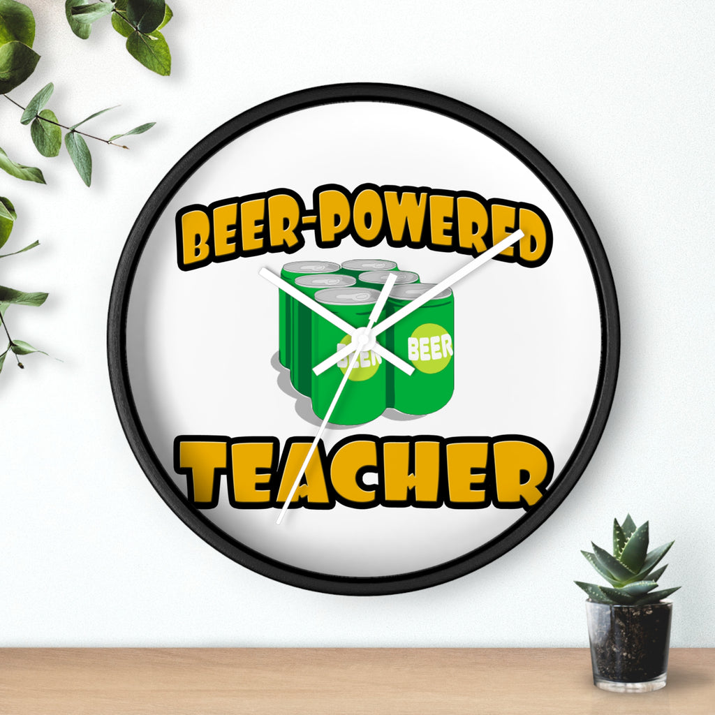Beer Powered Teacher - Wall Clock