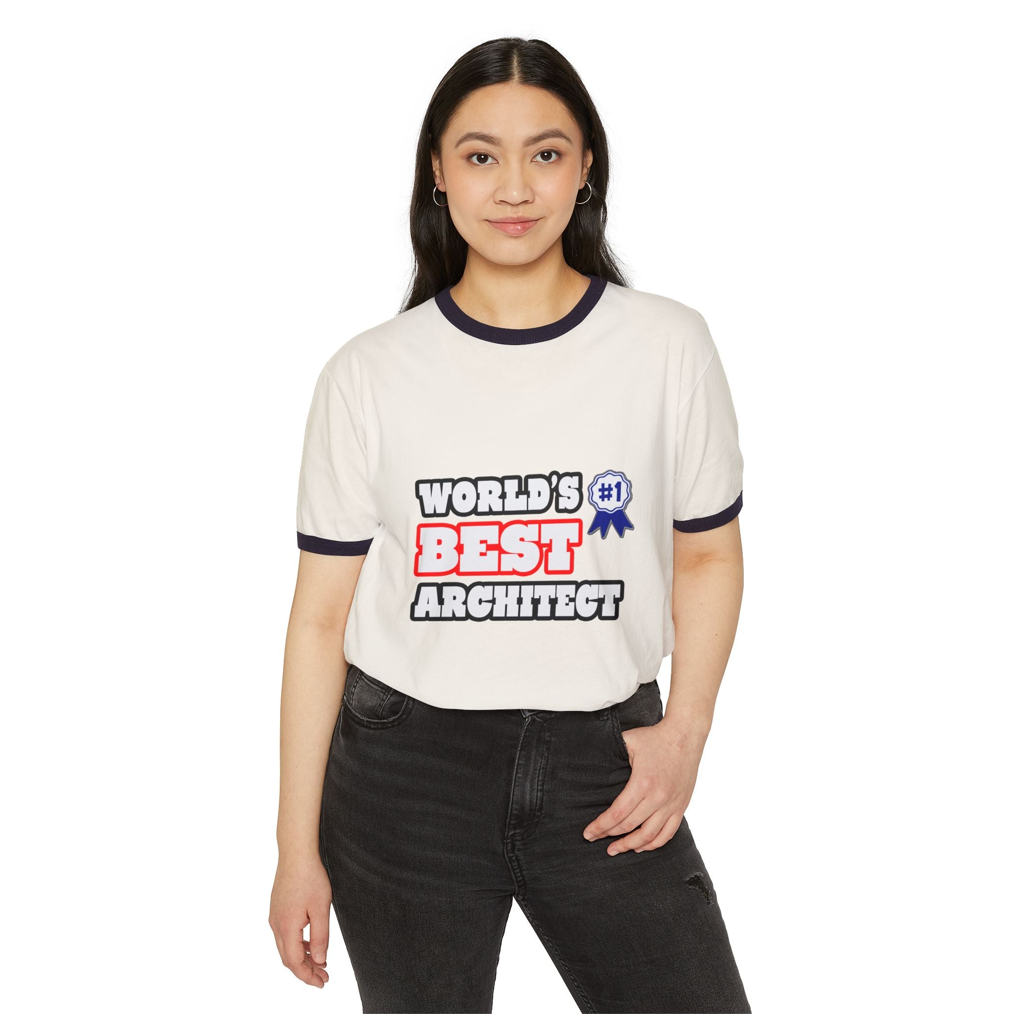World's Best Architect - Unisex Cotton Ringer T-Shirt