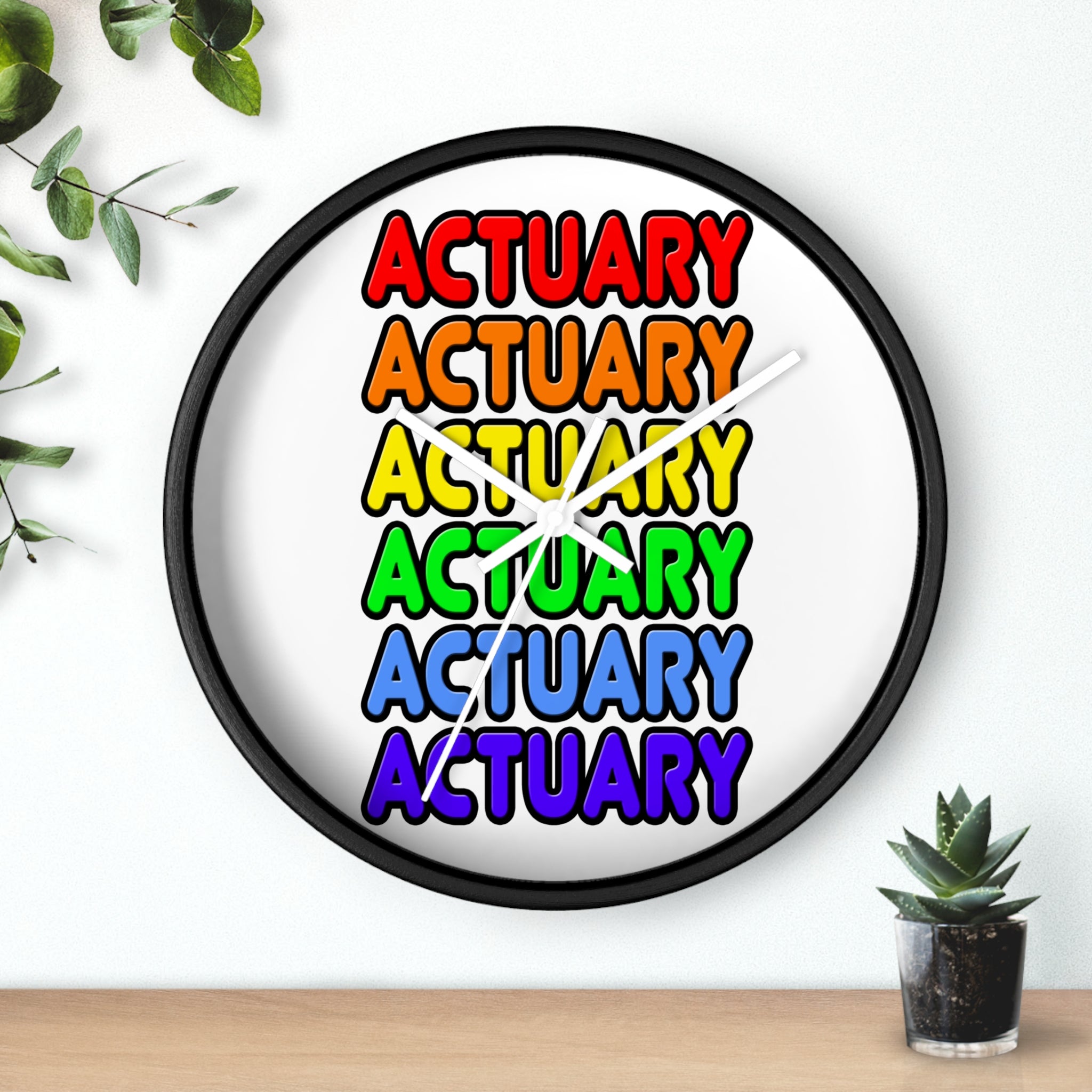 Rainbow Actuary - Wall Clock