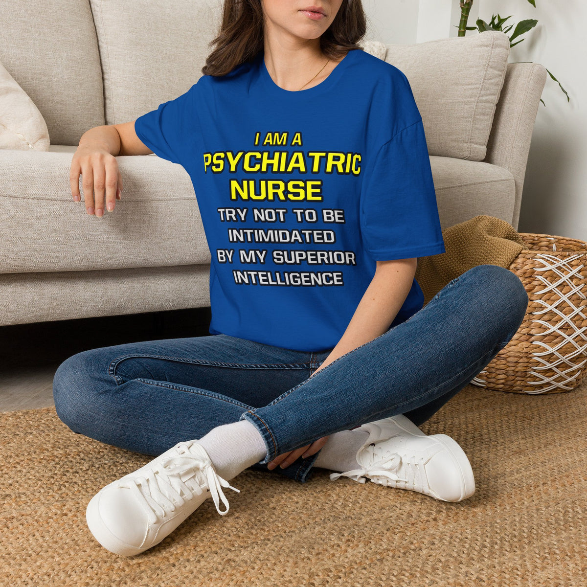 Psychiatric Nurse..Superior Intelligence - Unisex Softstyle T-Shirt