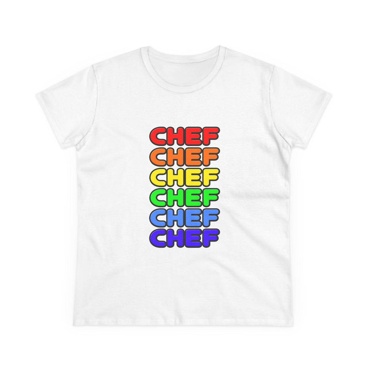 Rainbow Chef - Women's Midweight Cotton Tee