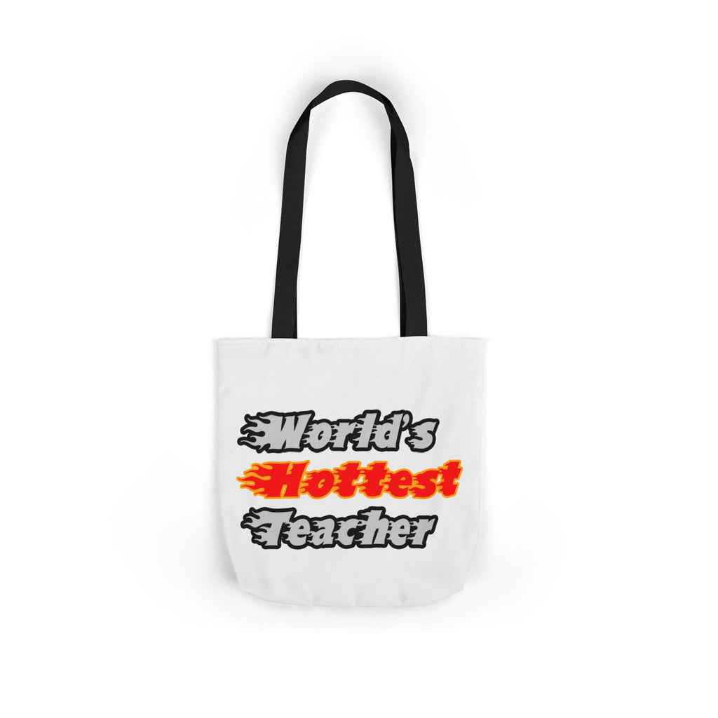 World's Hottest Teacher - Canvas Tote Bag, 5-Color Straps