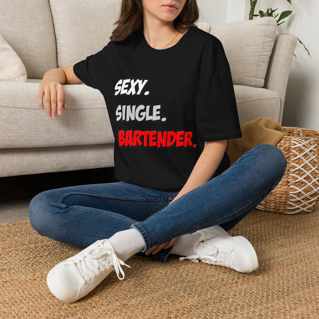 Sexy. Single. Bartender - Unisex Softstyle T-Shirt