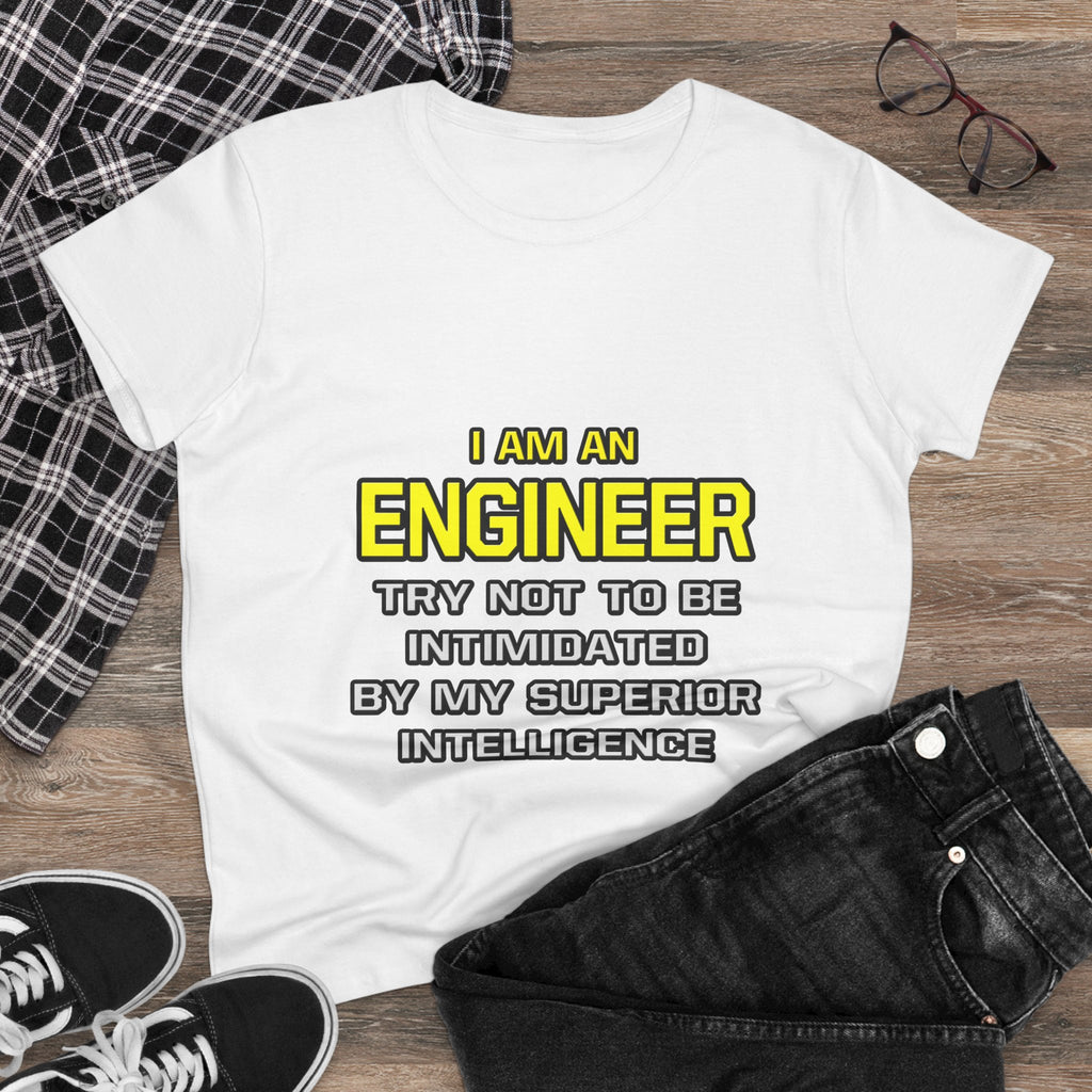 Engineer...Superior Intelligence - Women's Midweight Cotton Tee