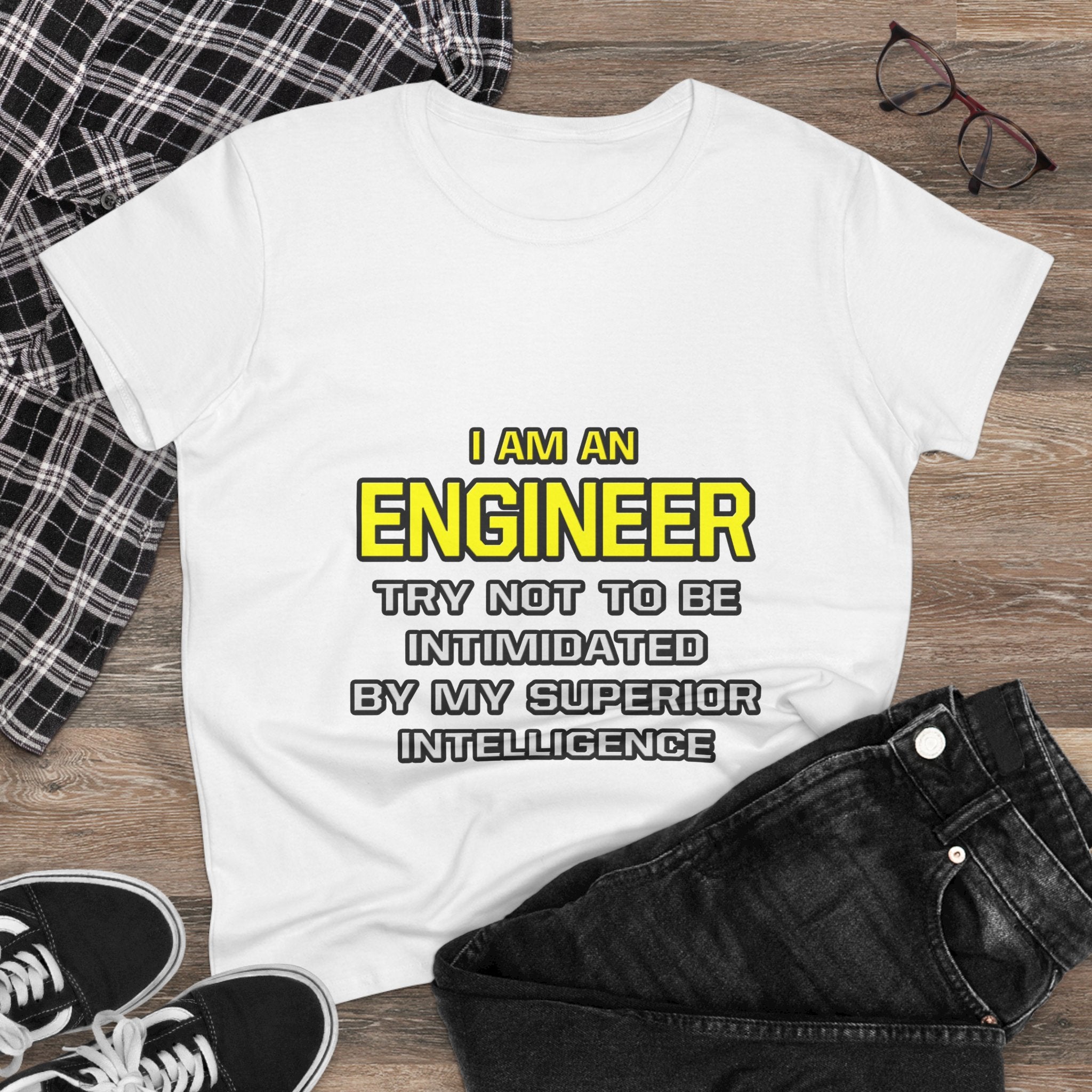 Engineer...Superior Intelligence - Women's Midweight Cotton Tee
